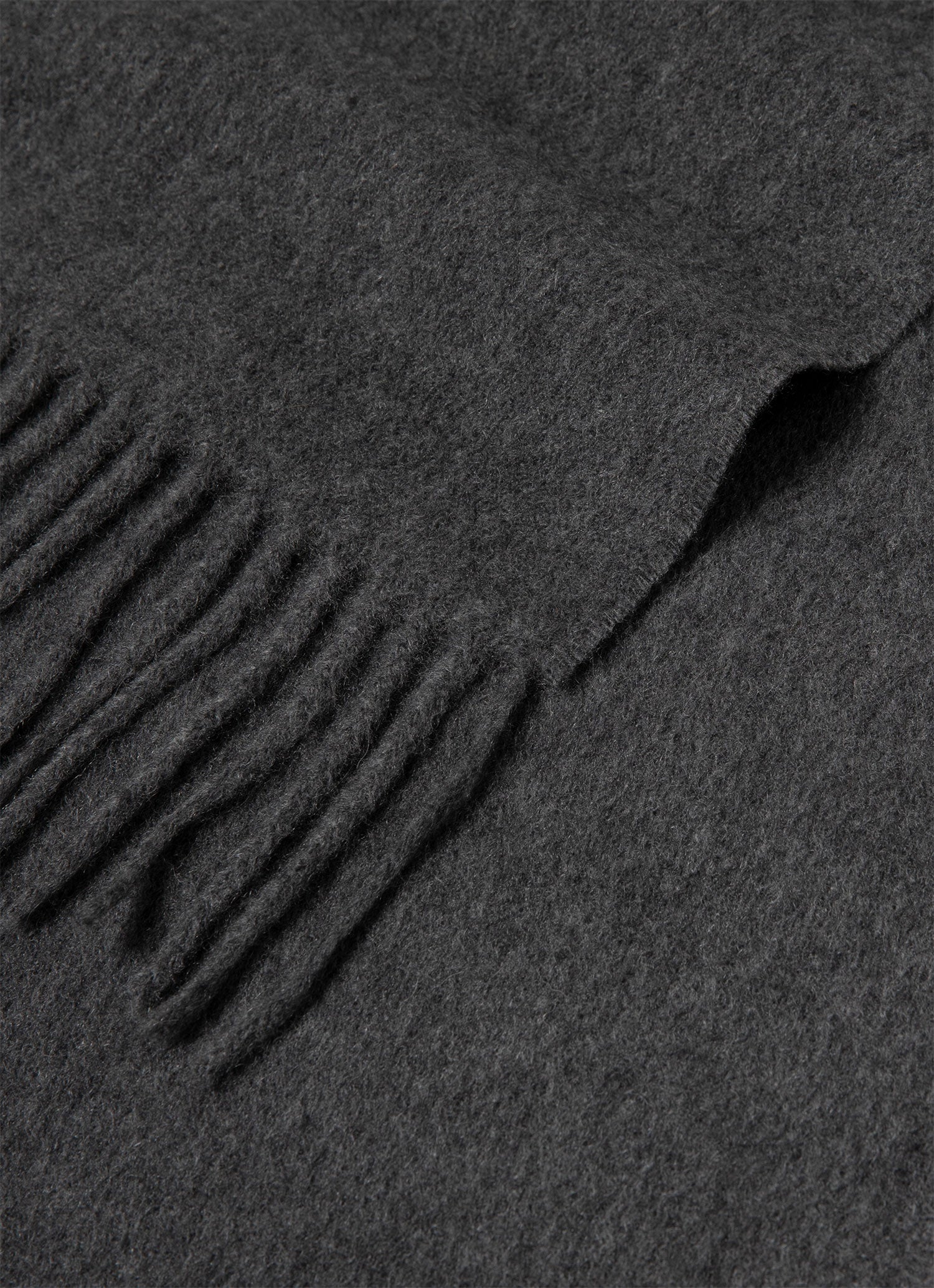 Cashmere Scarf in Charcoal Melange - Image 2