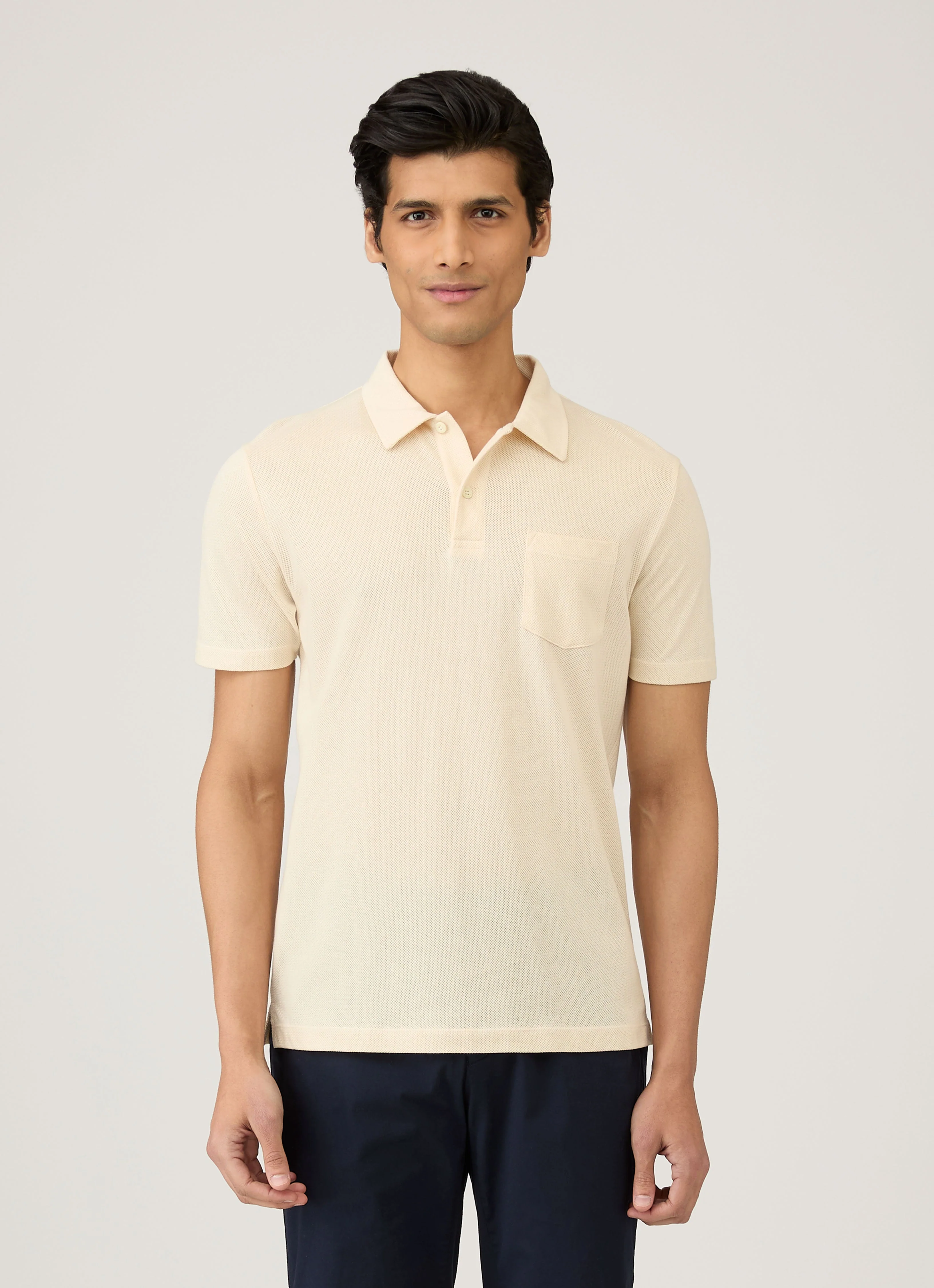 Men's Undyed Riviera Polo Shirt in Undyed - Image 2