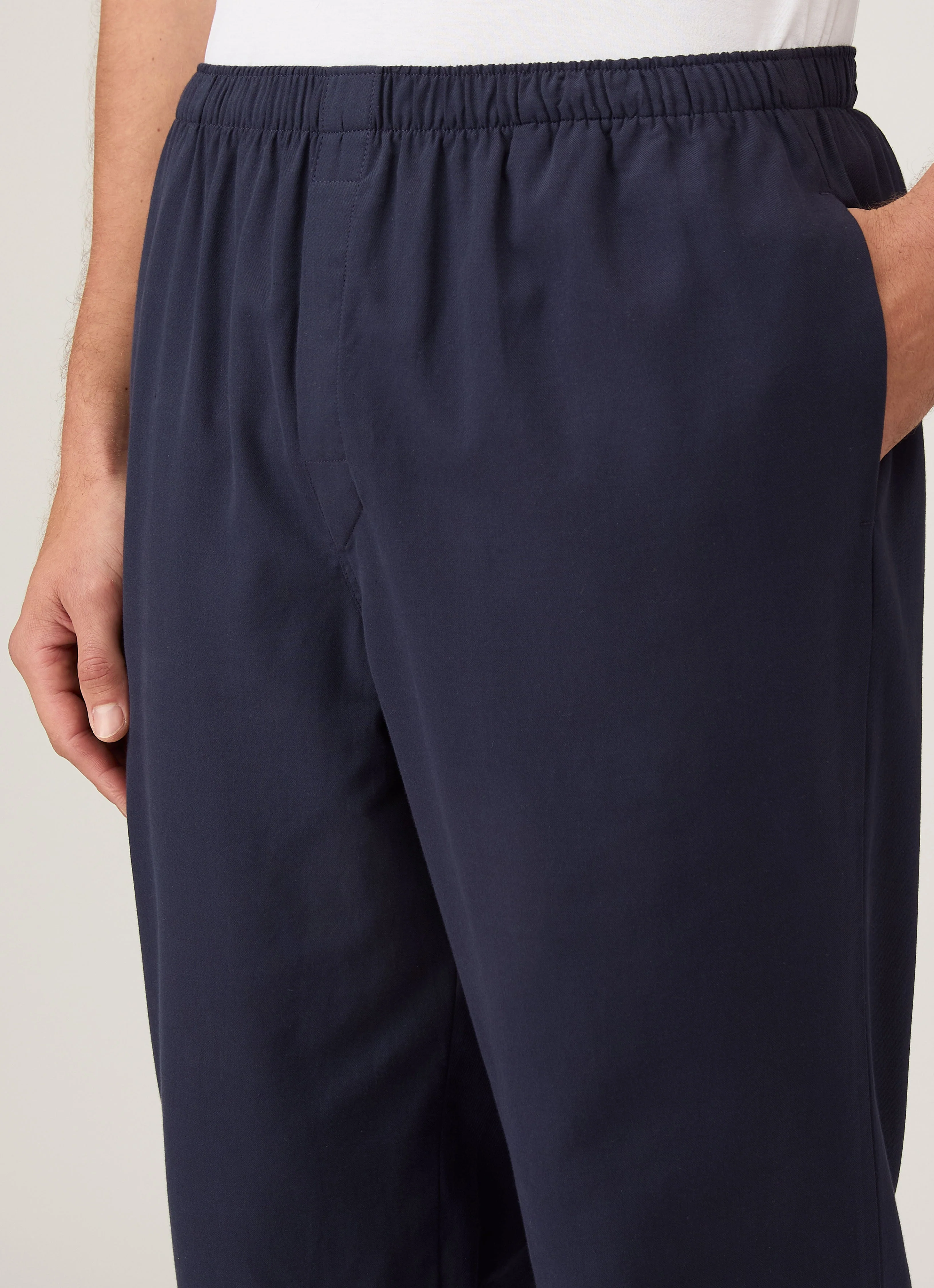 Men's Cotton Flannel Pyjama Trouser in Navy - Image 6