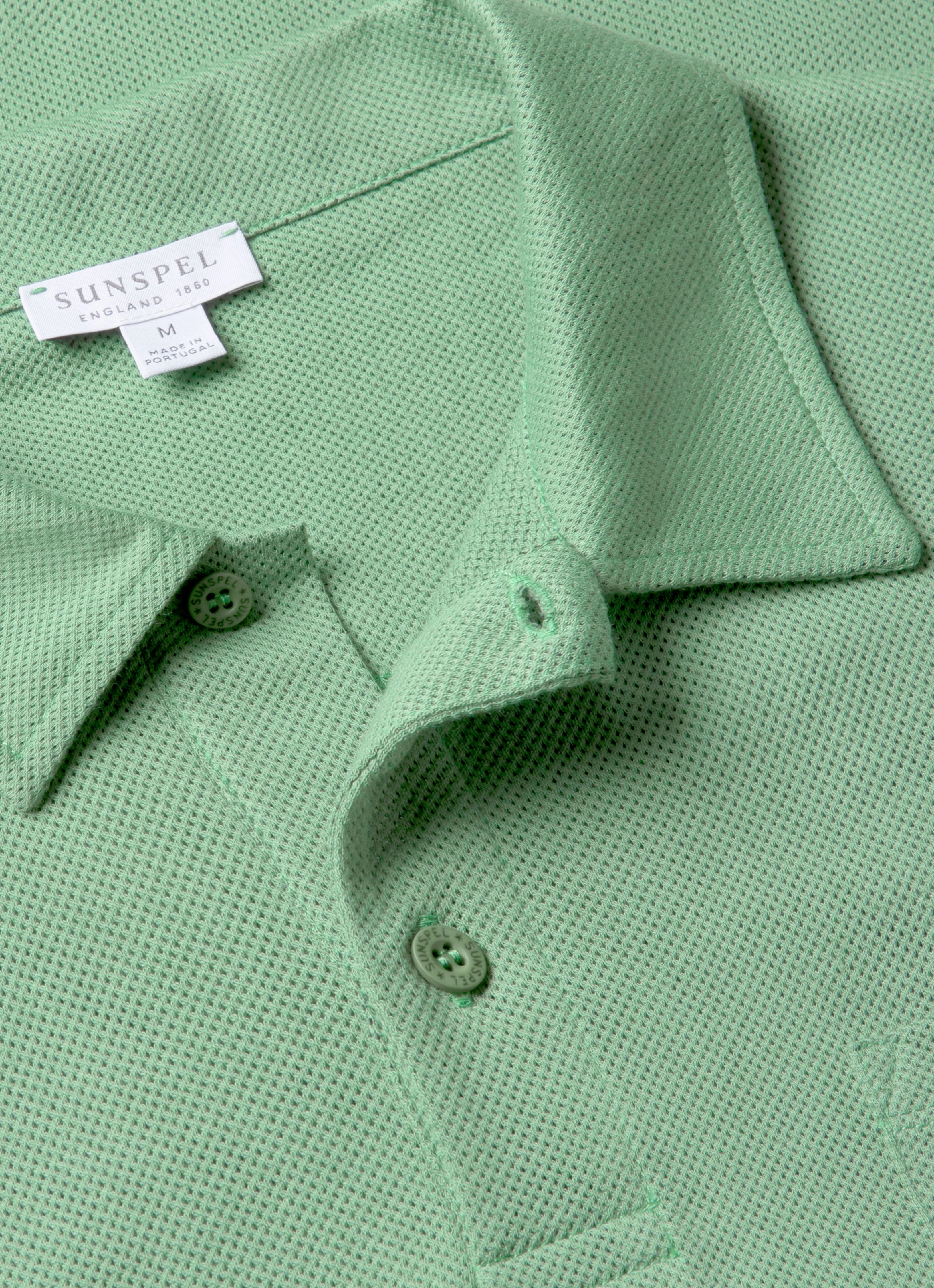 Men's Riviera Polo Shirt in Thyme - Image 4