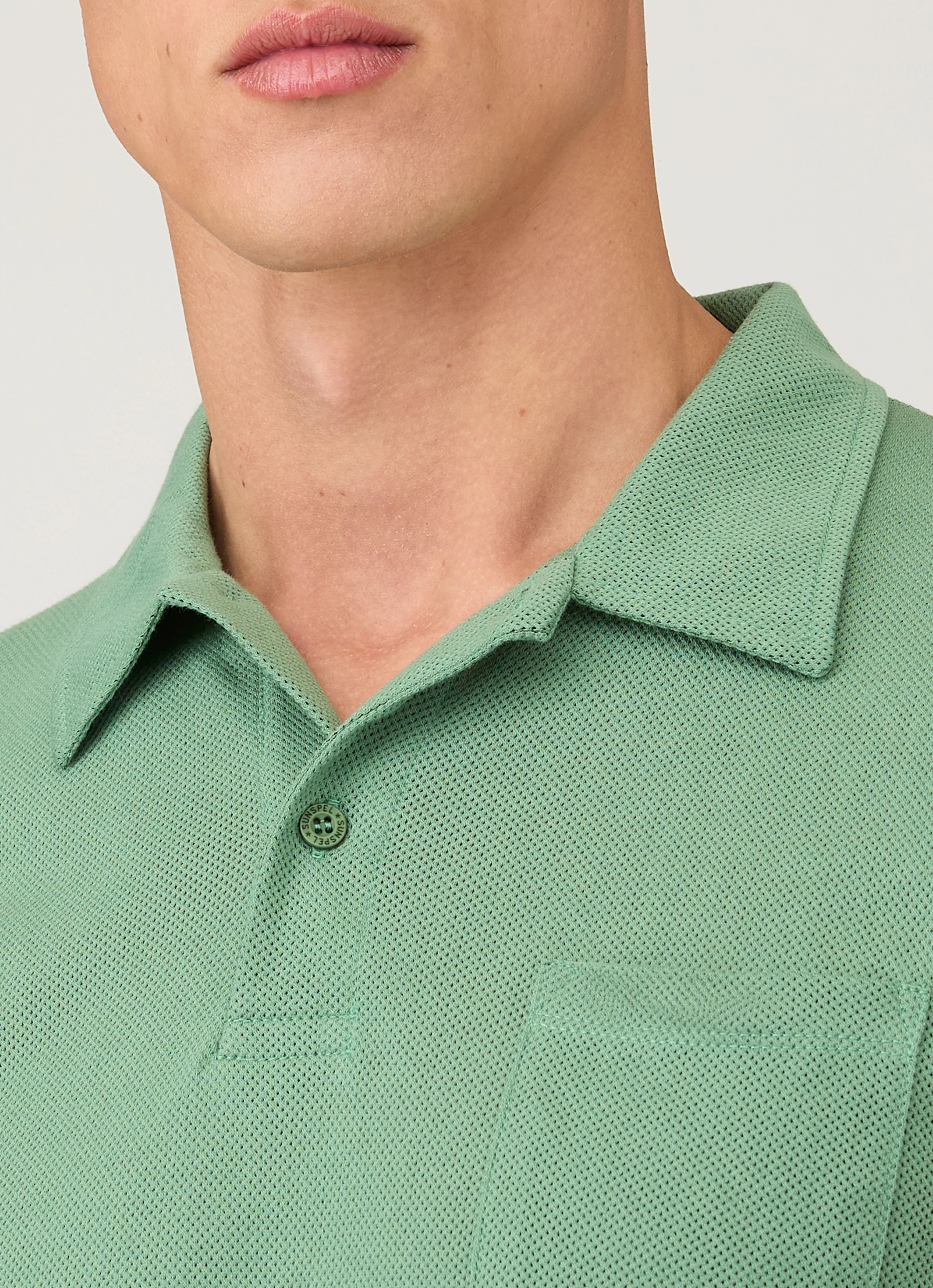 Men's Riviera Polo Shirt in Thyme - Image 6