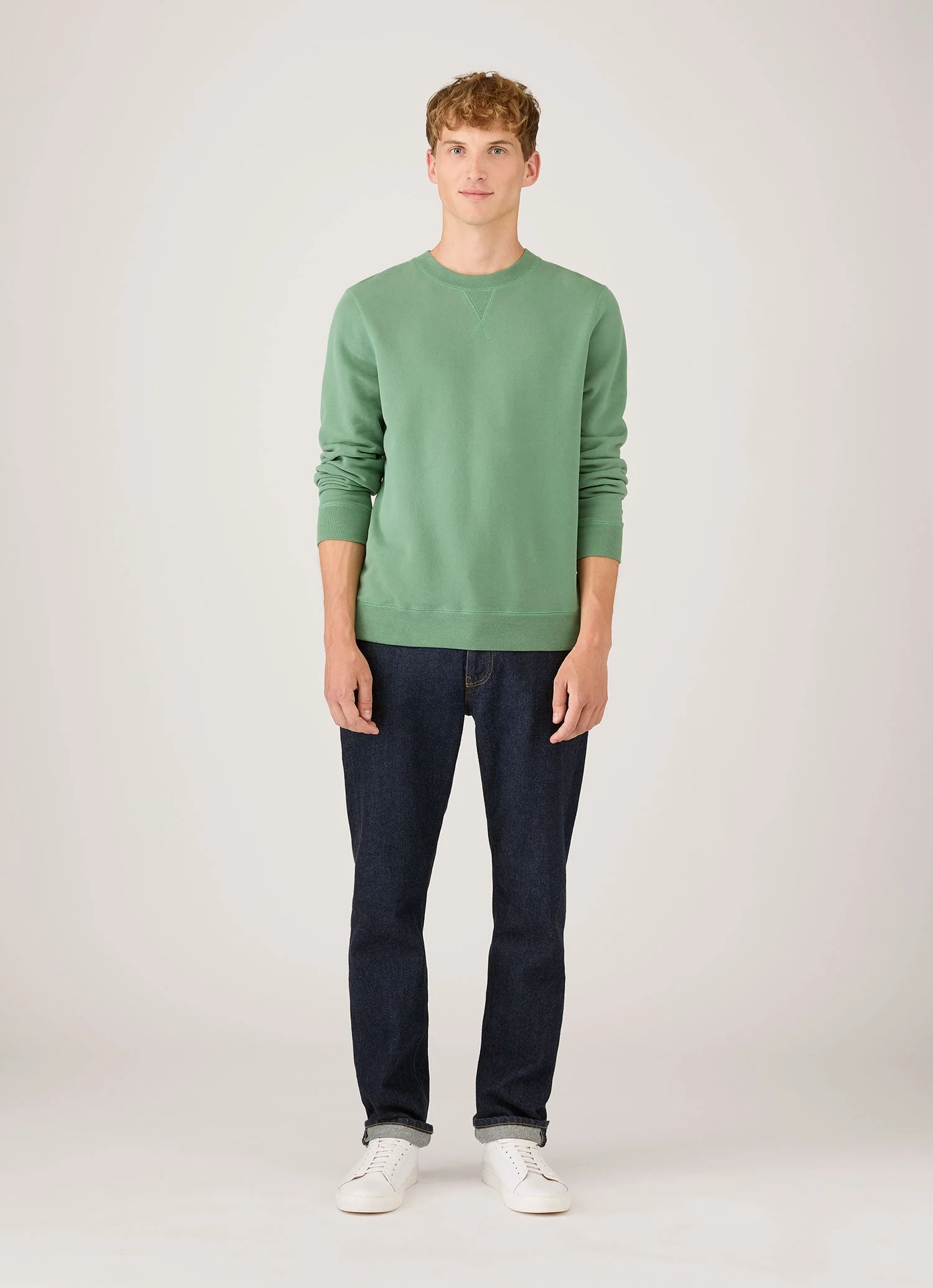 Men's Loopback Sweatshirt in Thyme - Image 3