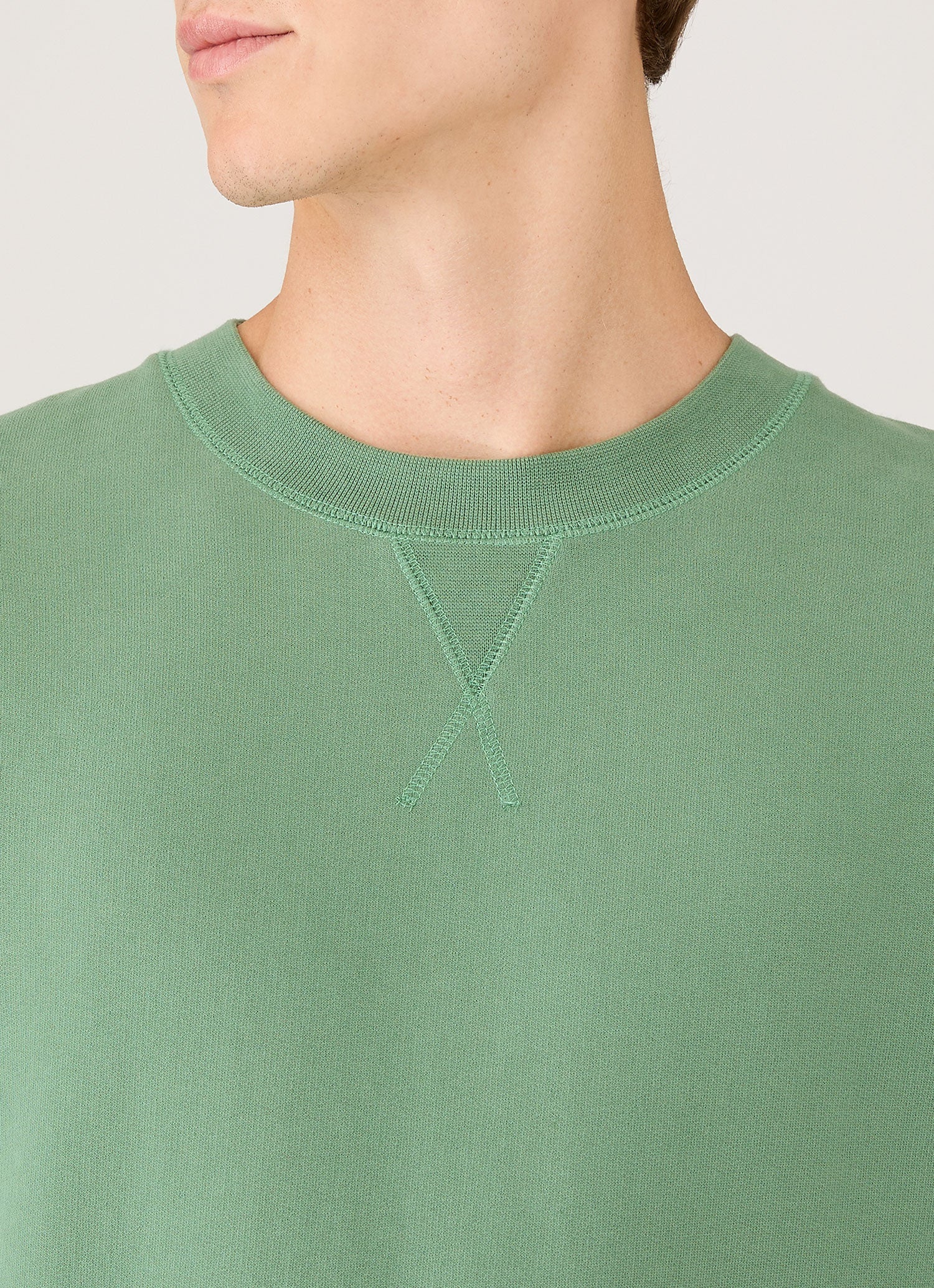 Men's Loopback Sweatshirt in Thyme - Image 6