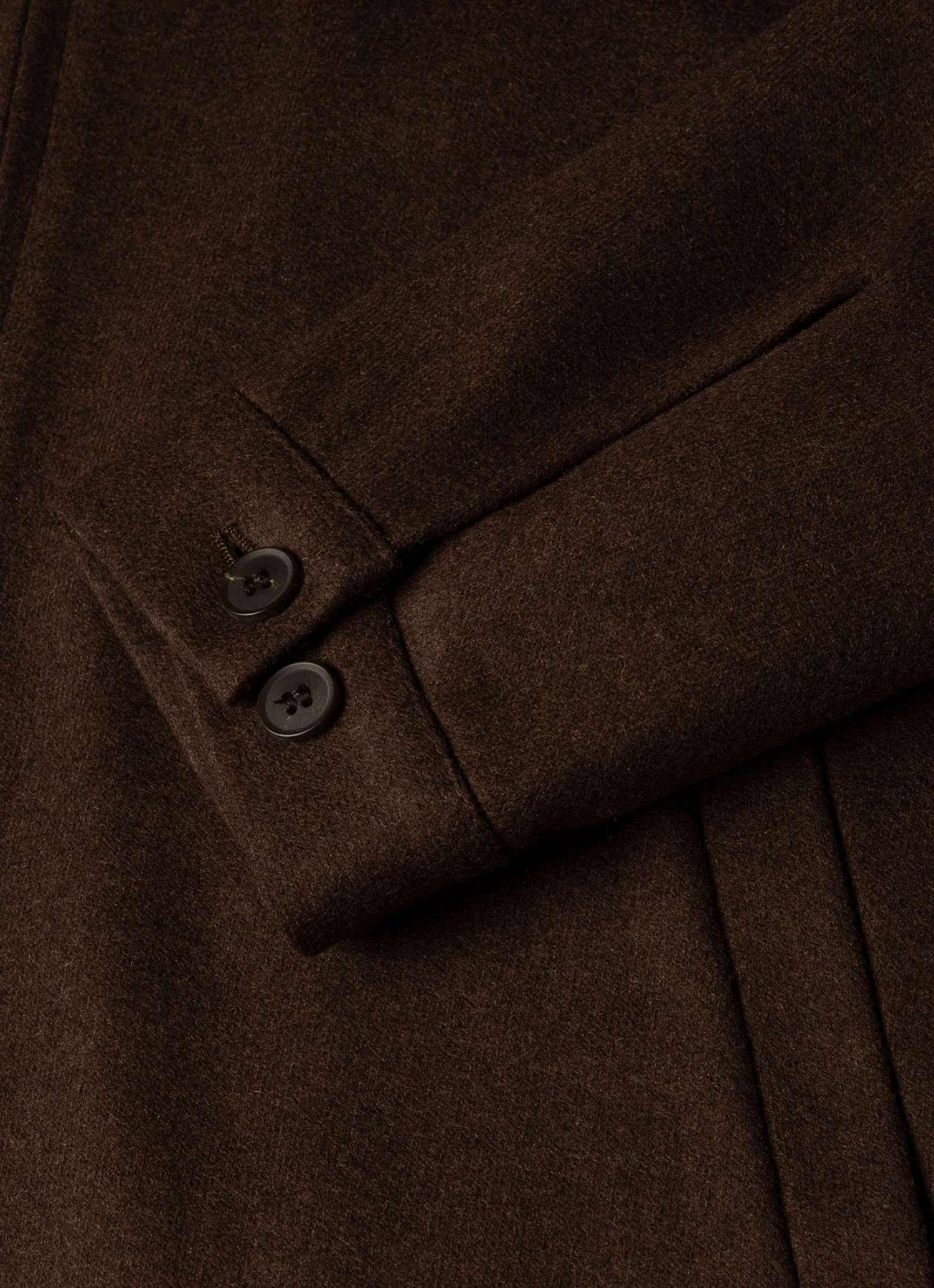 Men's Boiled Wool Harrington Jacket in Truffle - Image 7