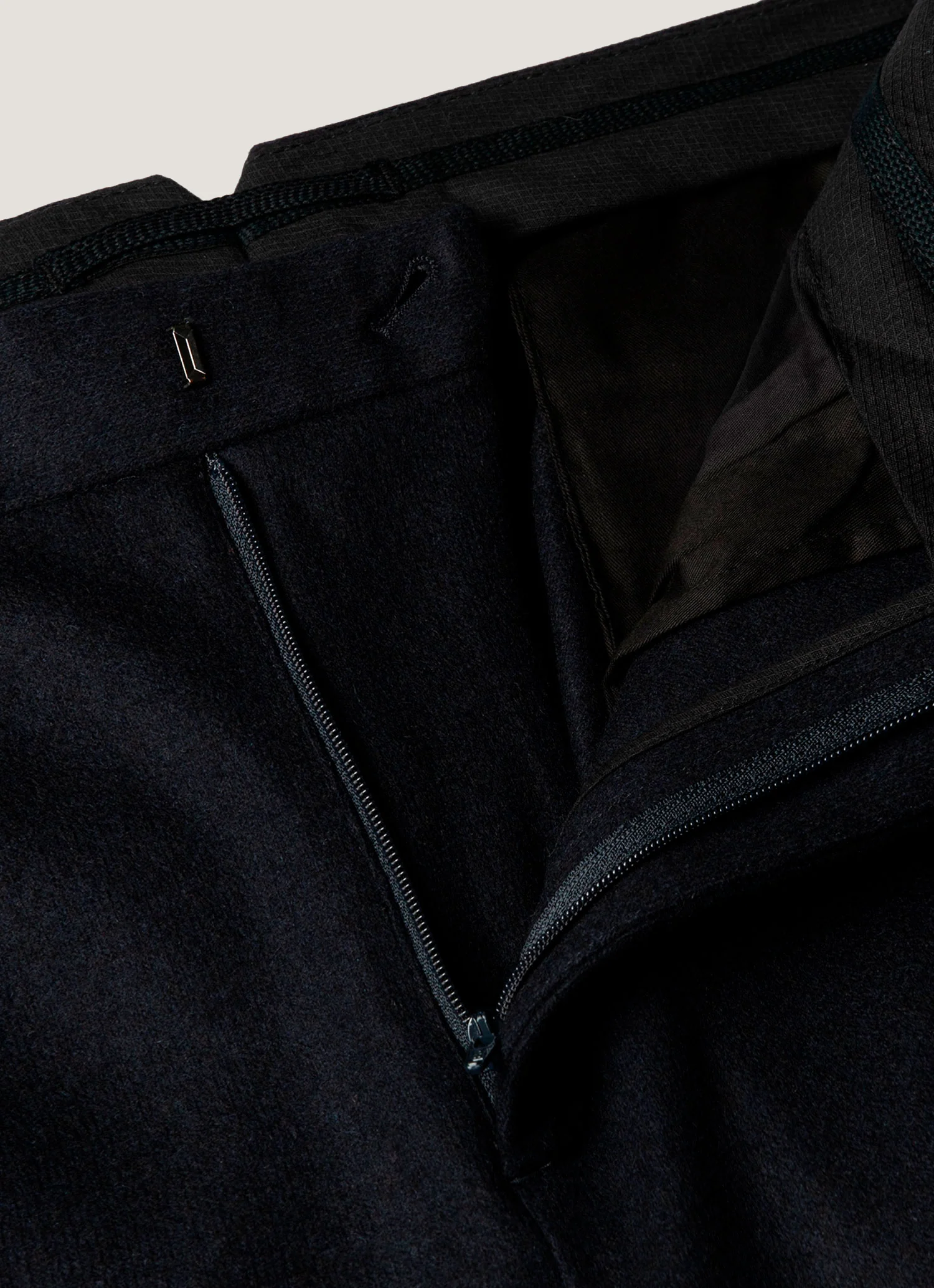 Men's Boiled Wool Trouser in Navy - Image 4