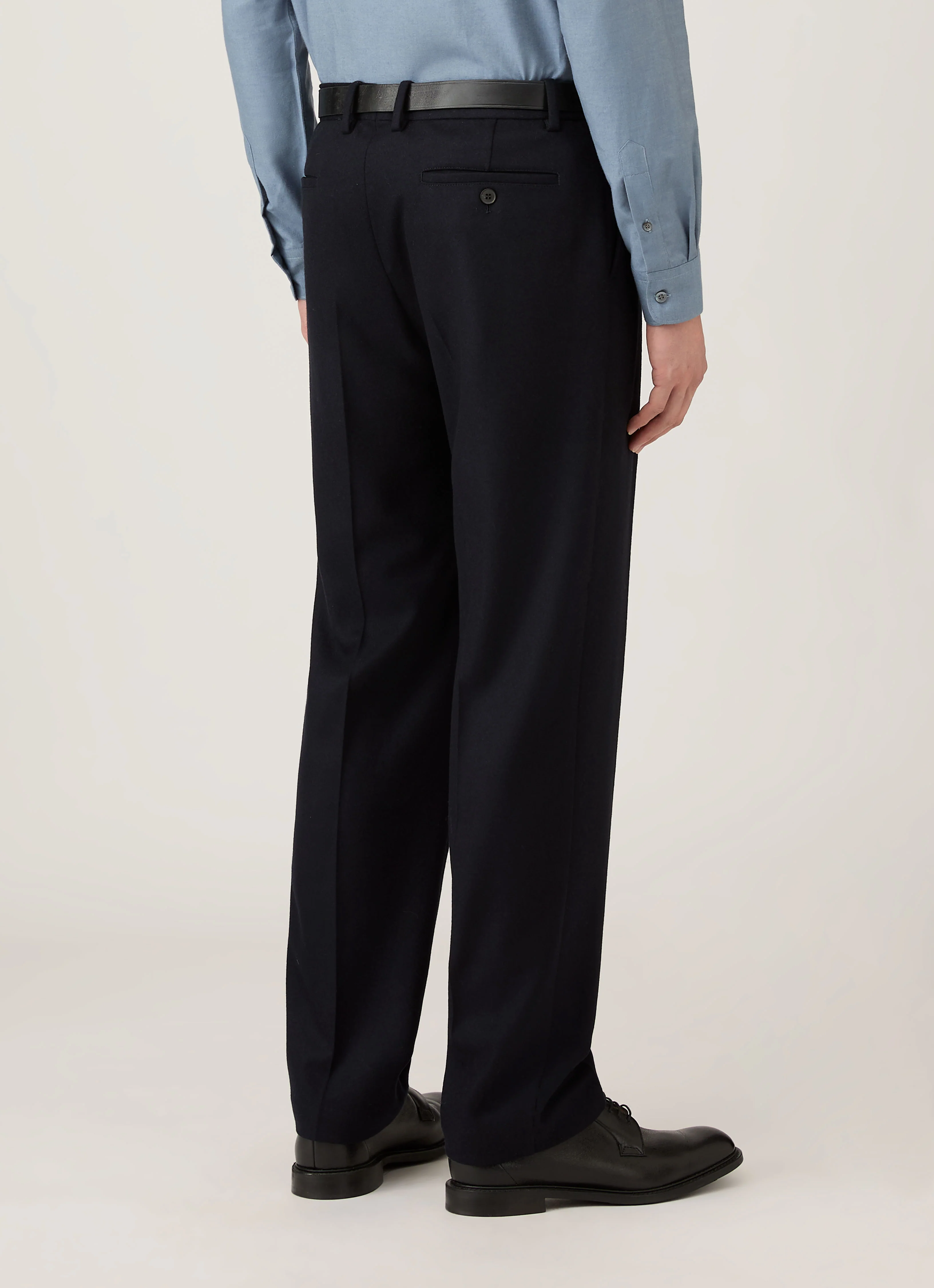 Men's Boiled Wool Trouser in Navy - Image 5