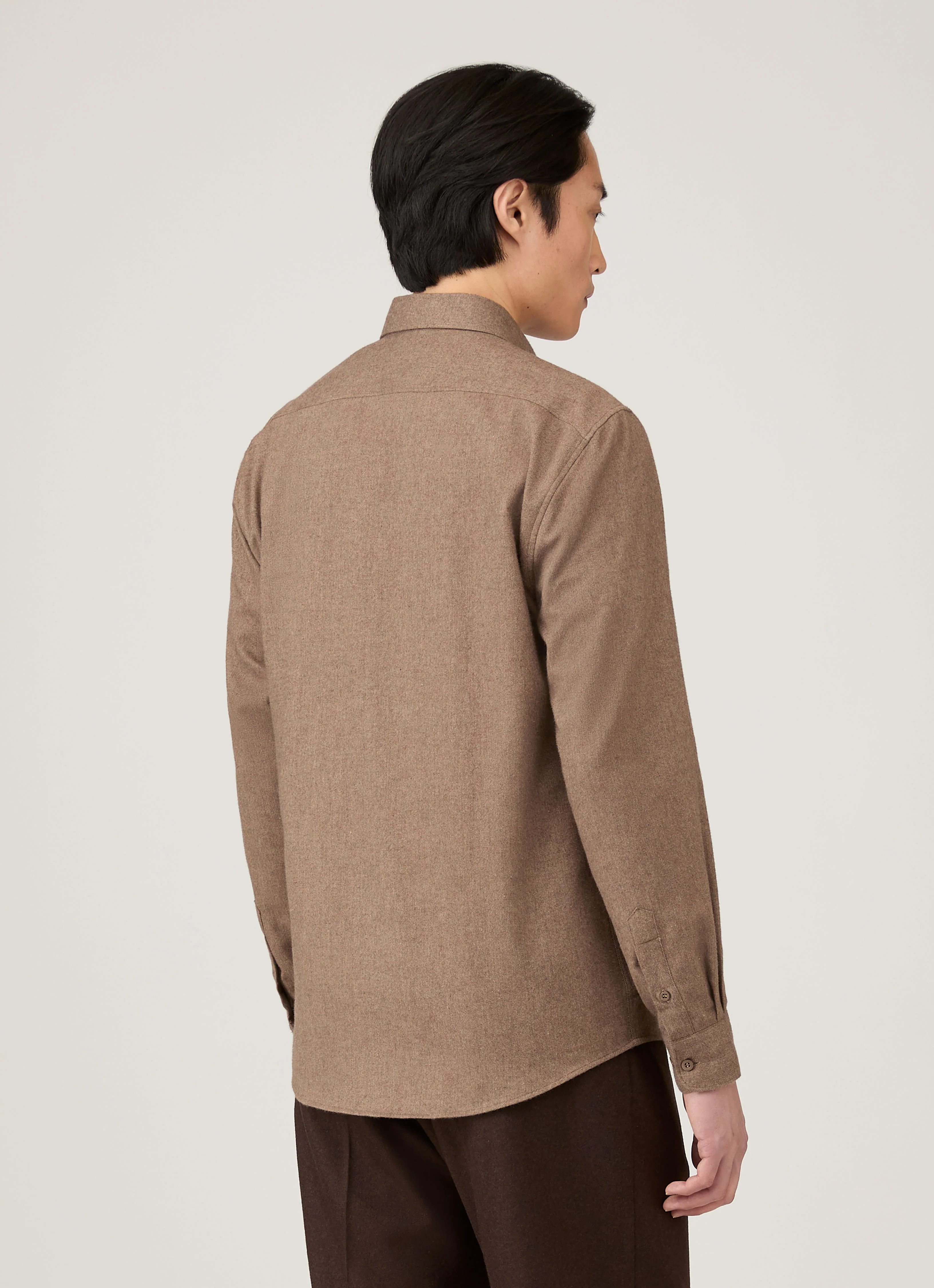 Men's Button Down Flannel Shirt in Cedar - Image 5