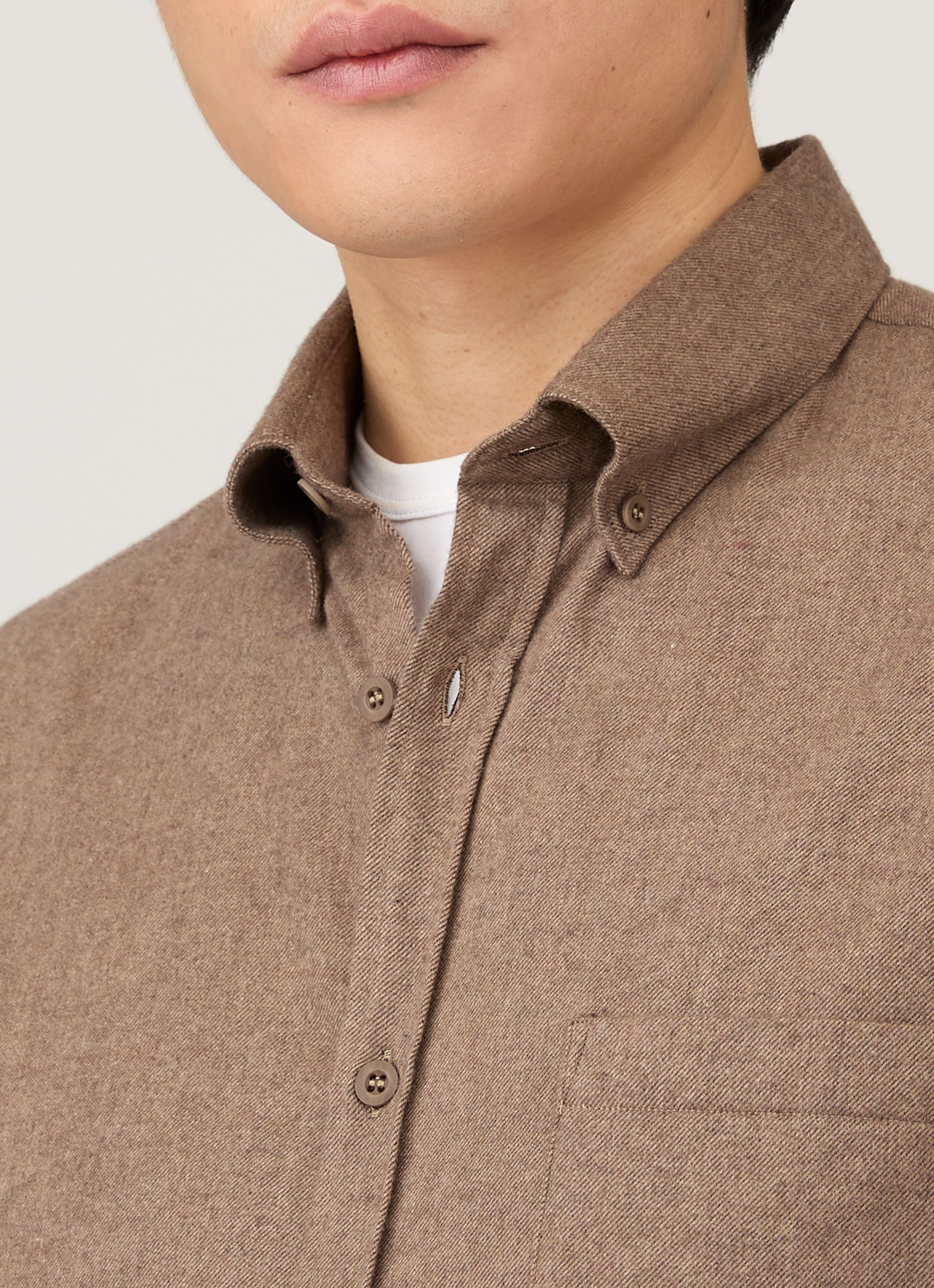 Men's Button Down Flannel Shirt in Cedar - Image 6