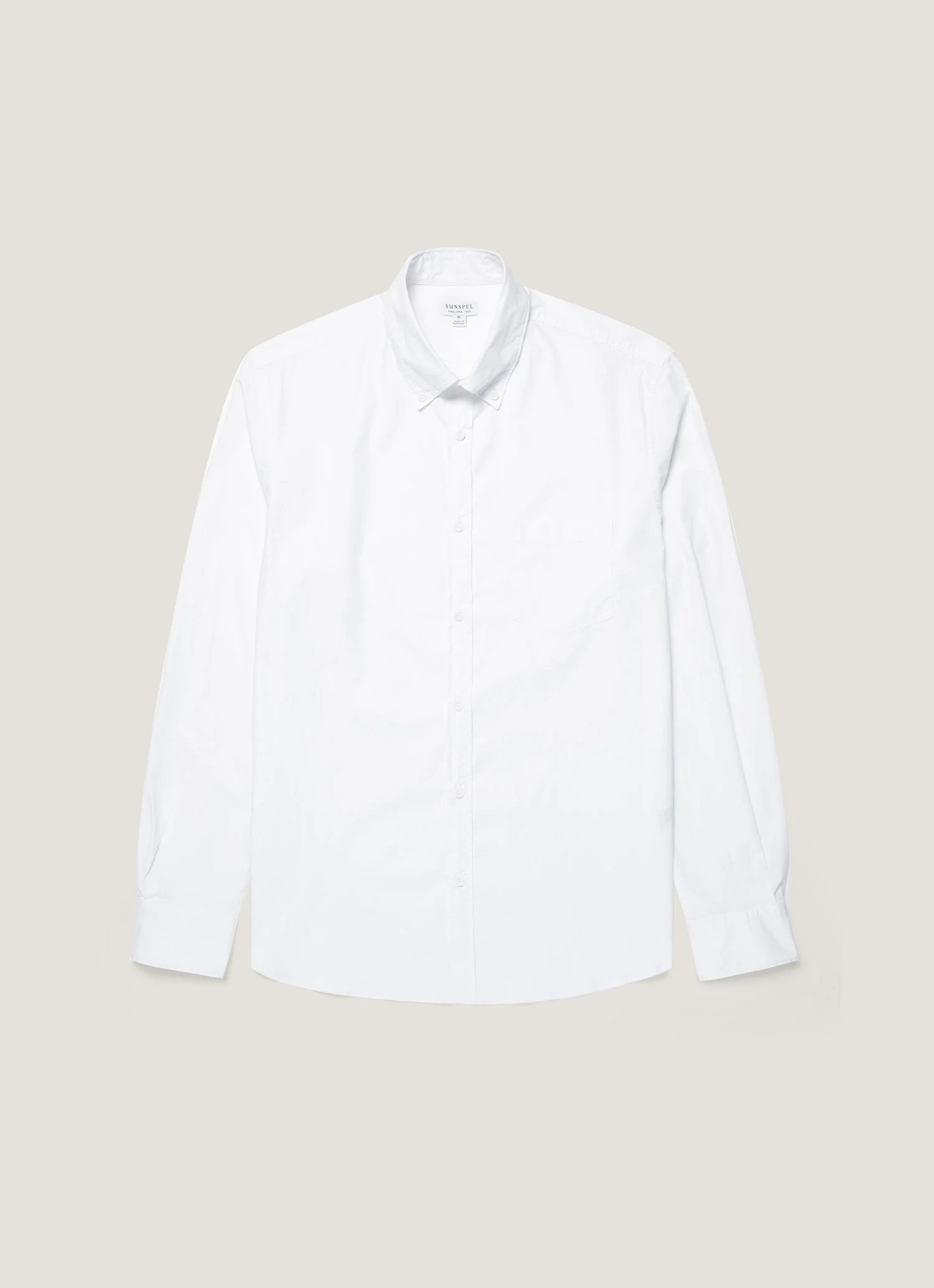 Men's Button Down Poplin Shirt in White