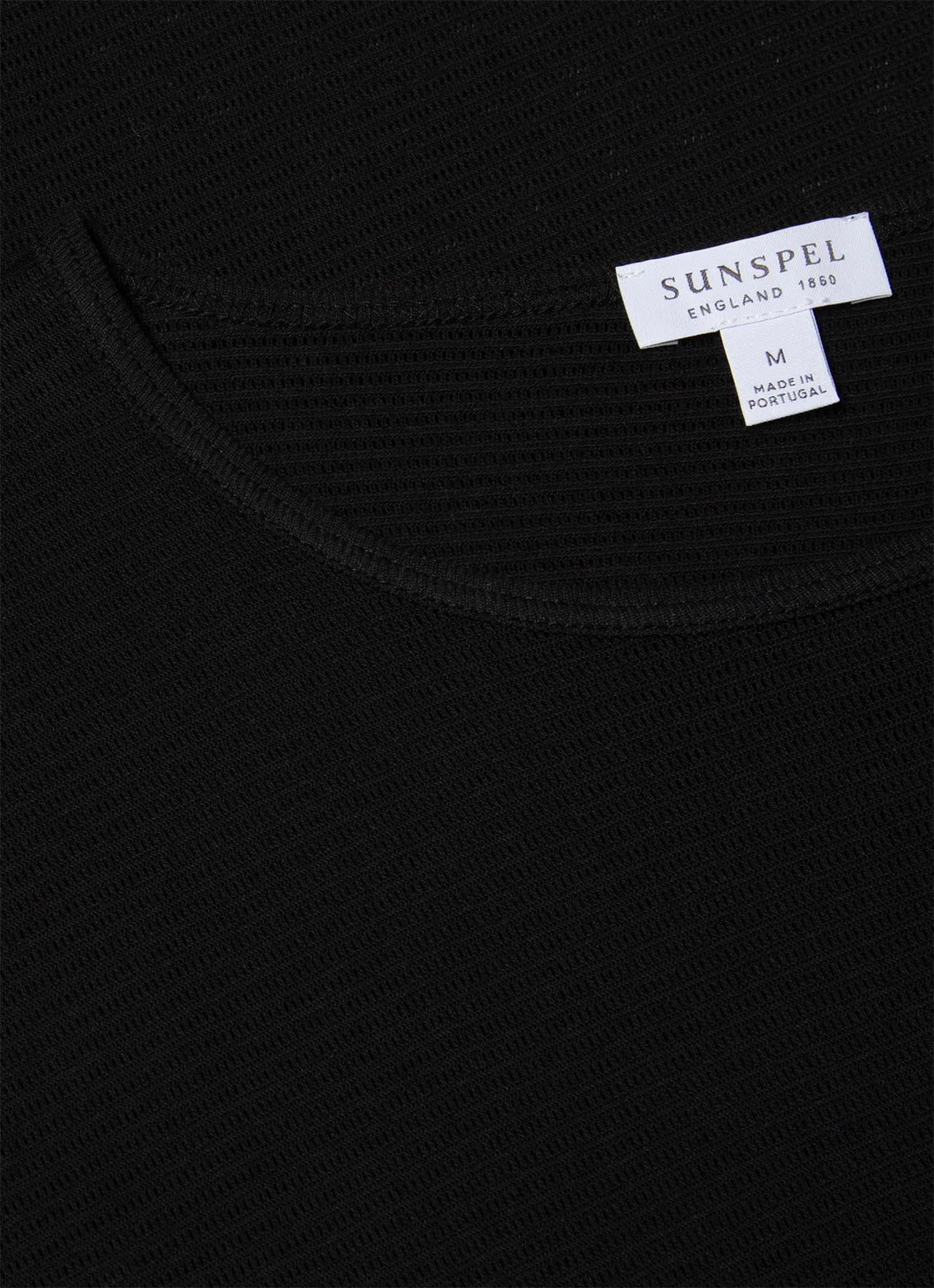 Men's Cellular Cotton Underwear T-shirt in Black - Image 4