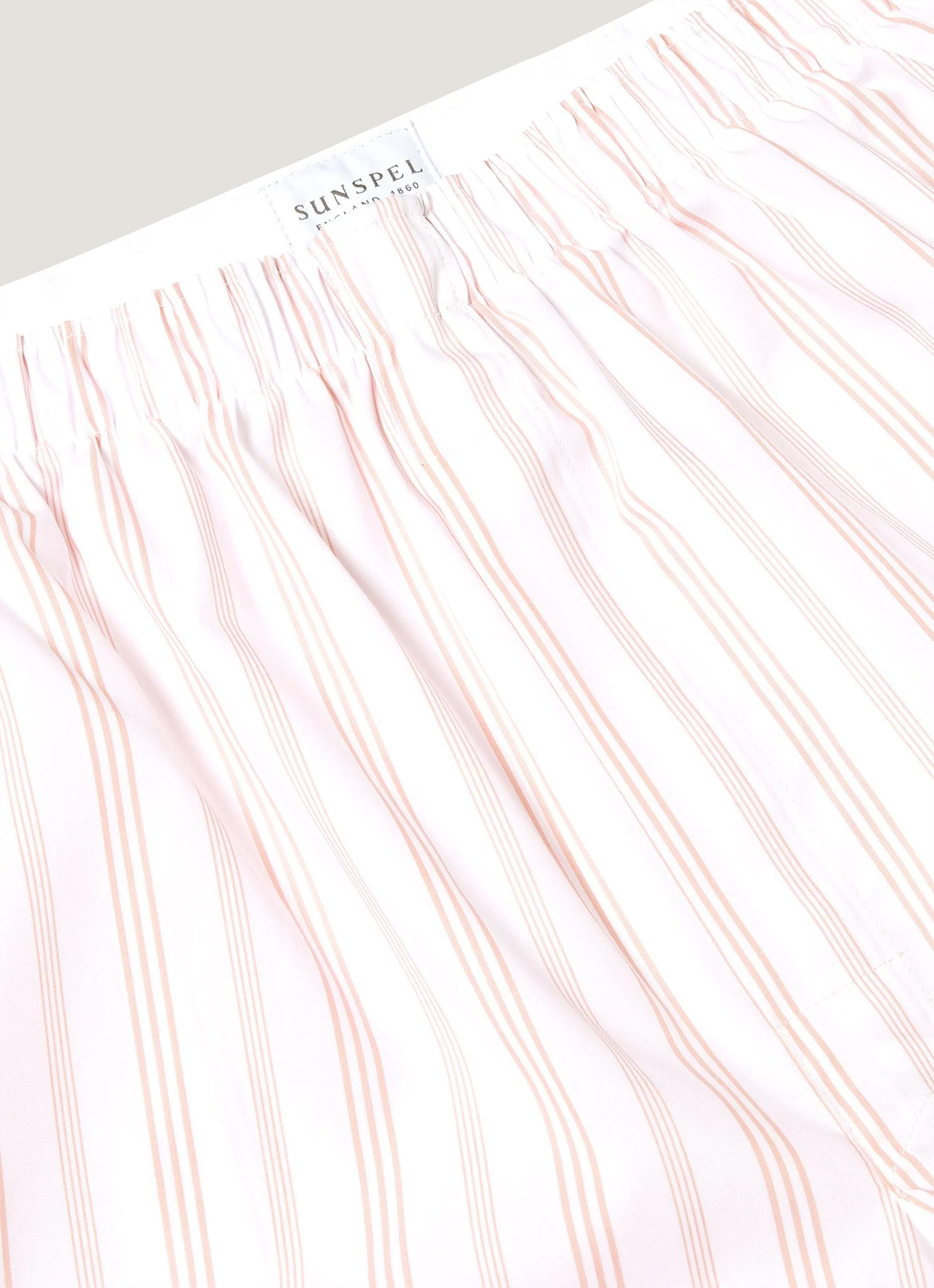 Men's Classic Boxer Short in Pale Pink Stripe - Image 4