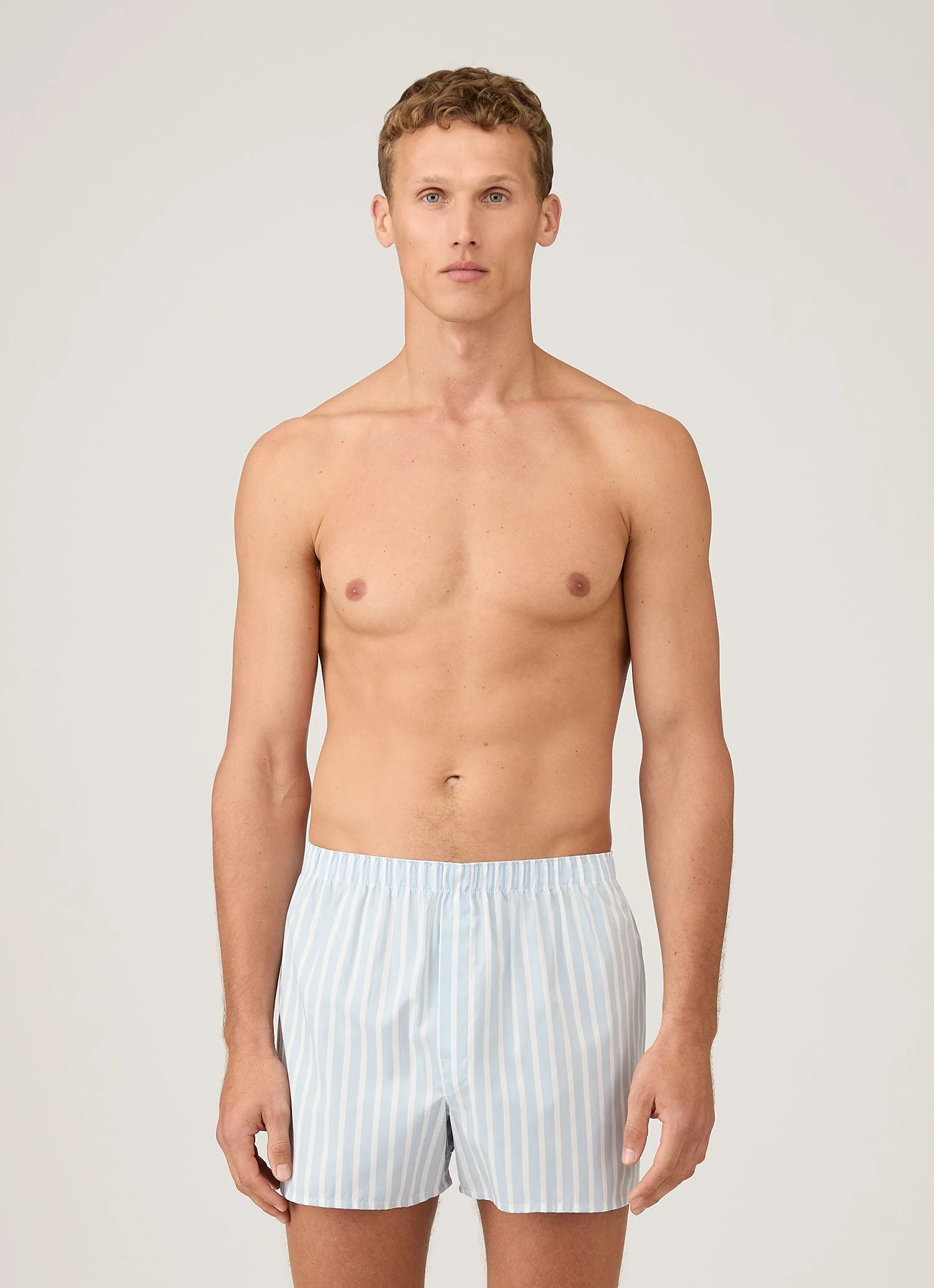 Men's Classic Boxer Short in Sky Blue/White - Image 2