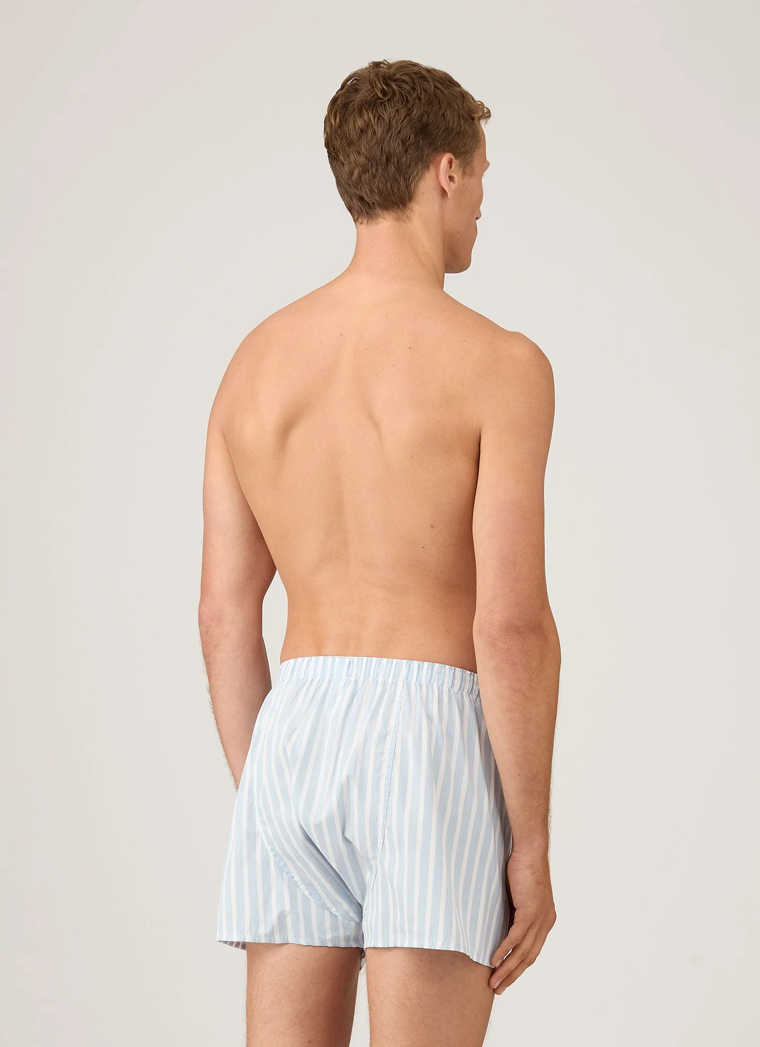 Men's Classic Boxer Short in Sky Blue/White - Image 3