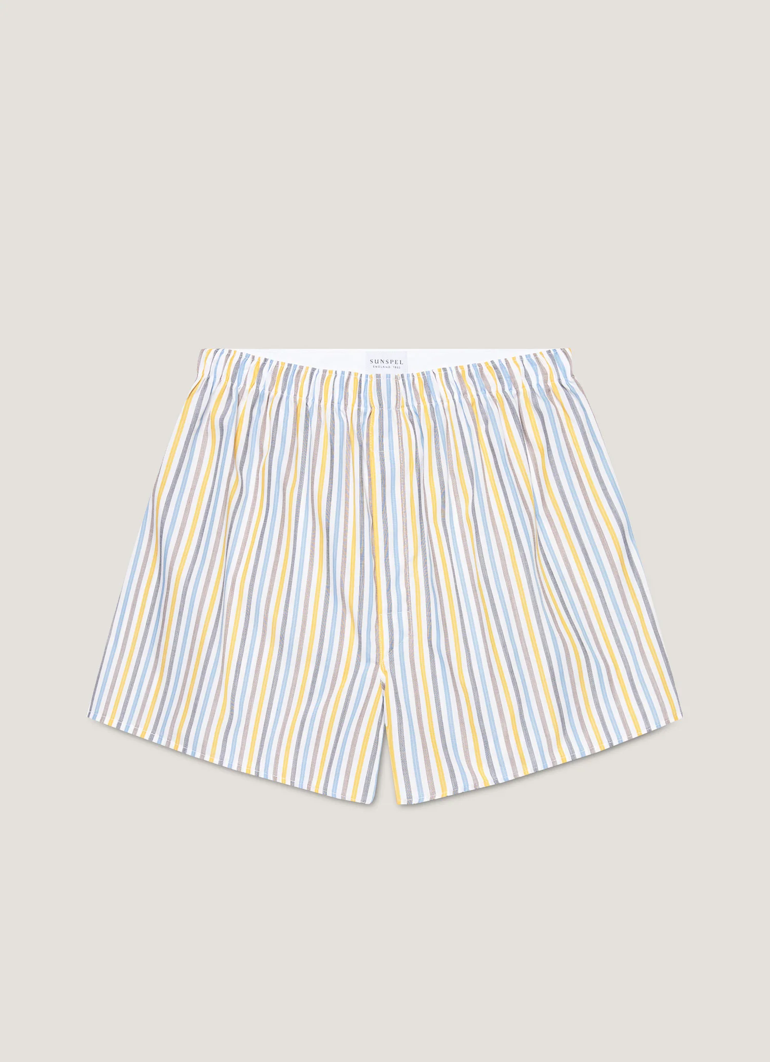 Men's Classic Boxer Short in Yellow/Brown/Blue