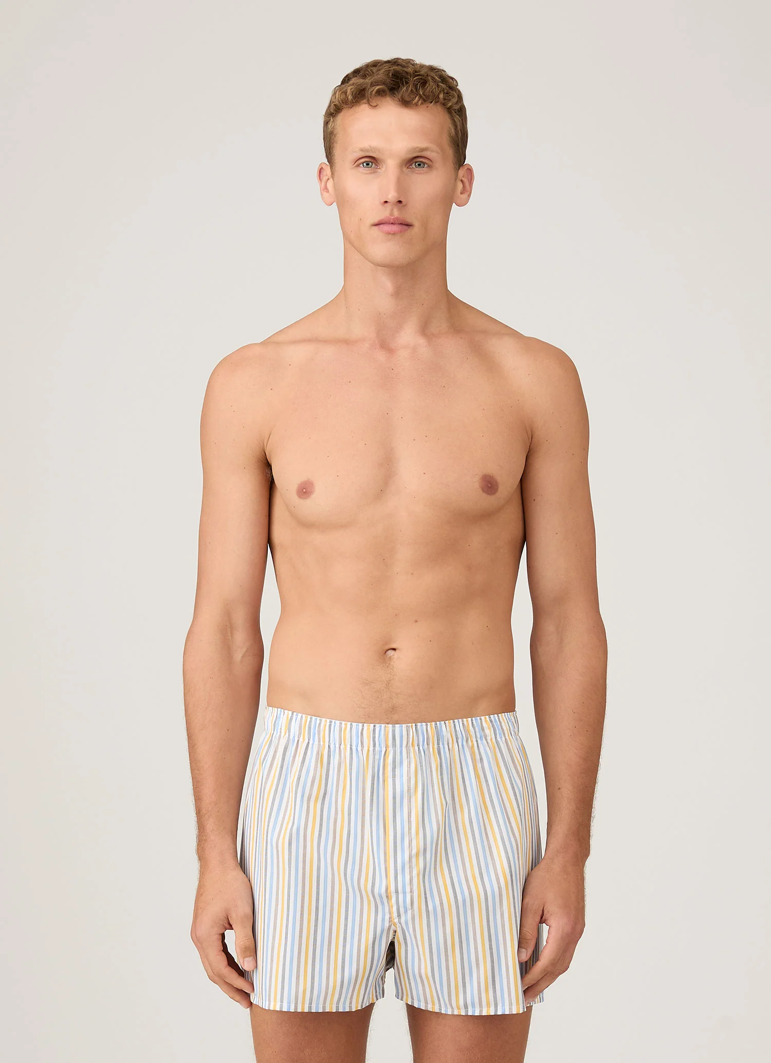 Men's Classic Boxer Short in Yellow/Brown/Blue - Image 2