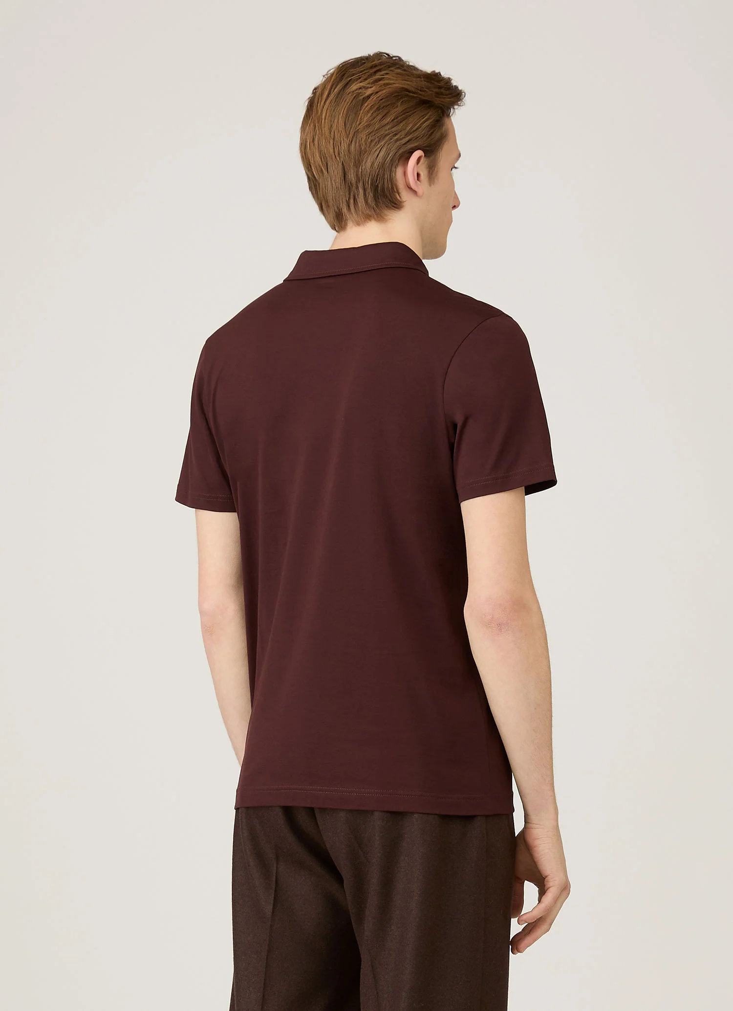 Men's Classic Jersey Polo Shirt in Bakelite - Image 5