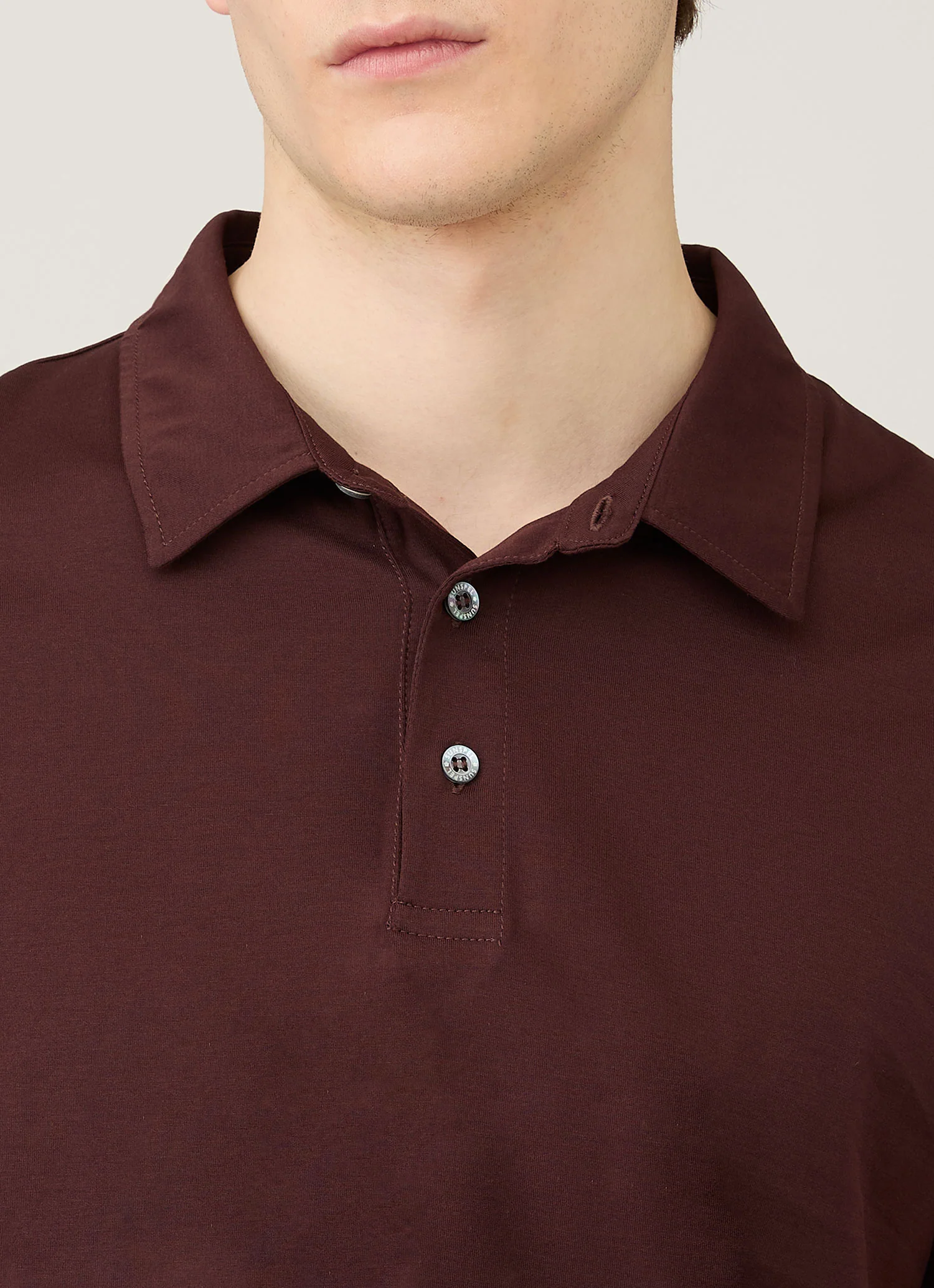 Men's Classic Jersey Polo Shirt in Bakelite - Image 6