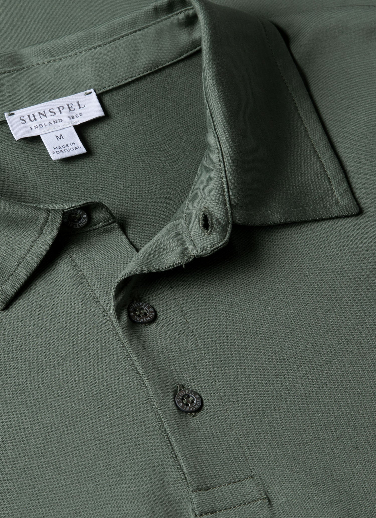 Men's Classic Jersey Polo Shirt in Dusk Green - Image 4