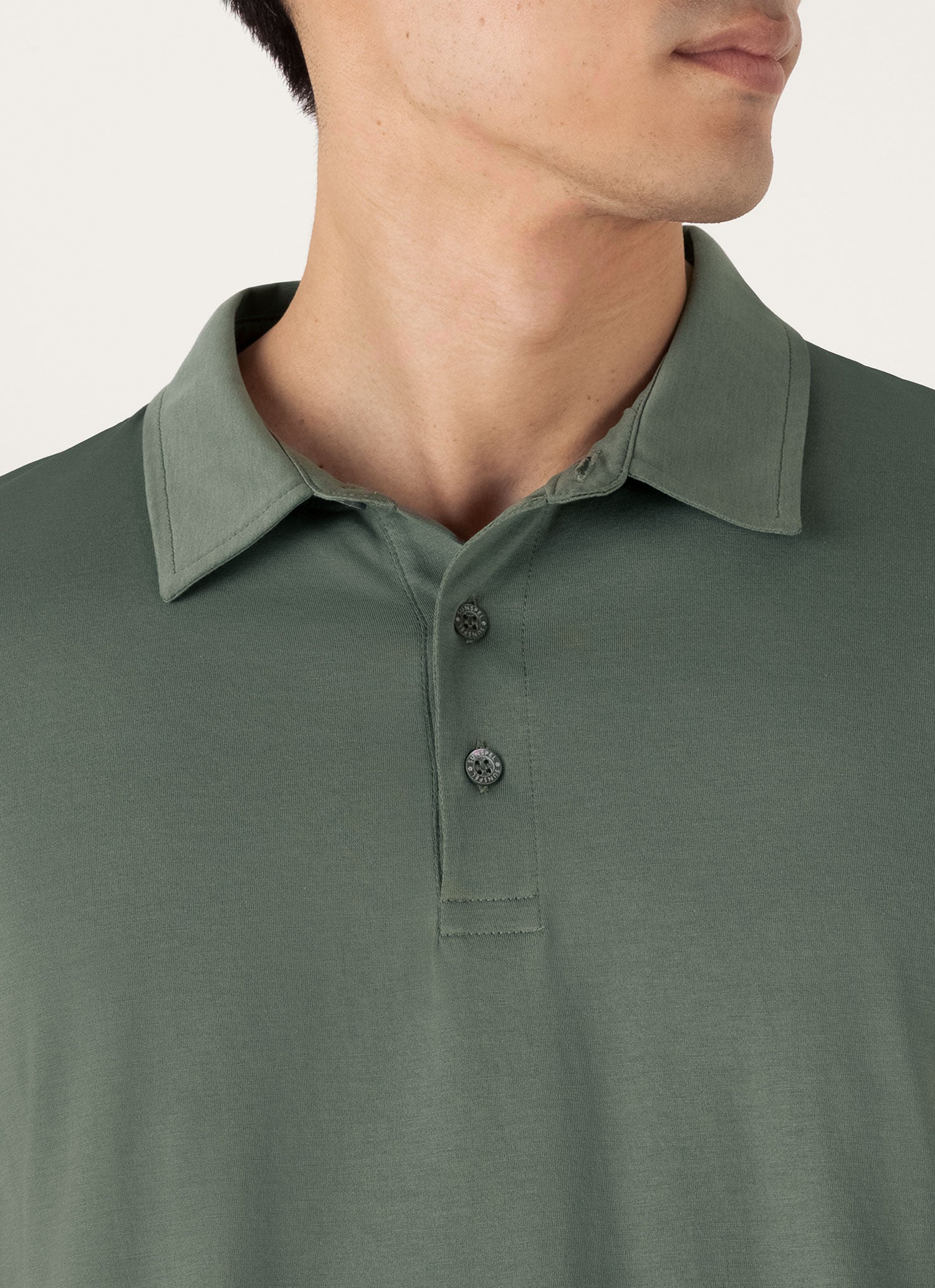 Men's Classic Jersey Polo Shirt in Dusk Green - Image 6