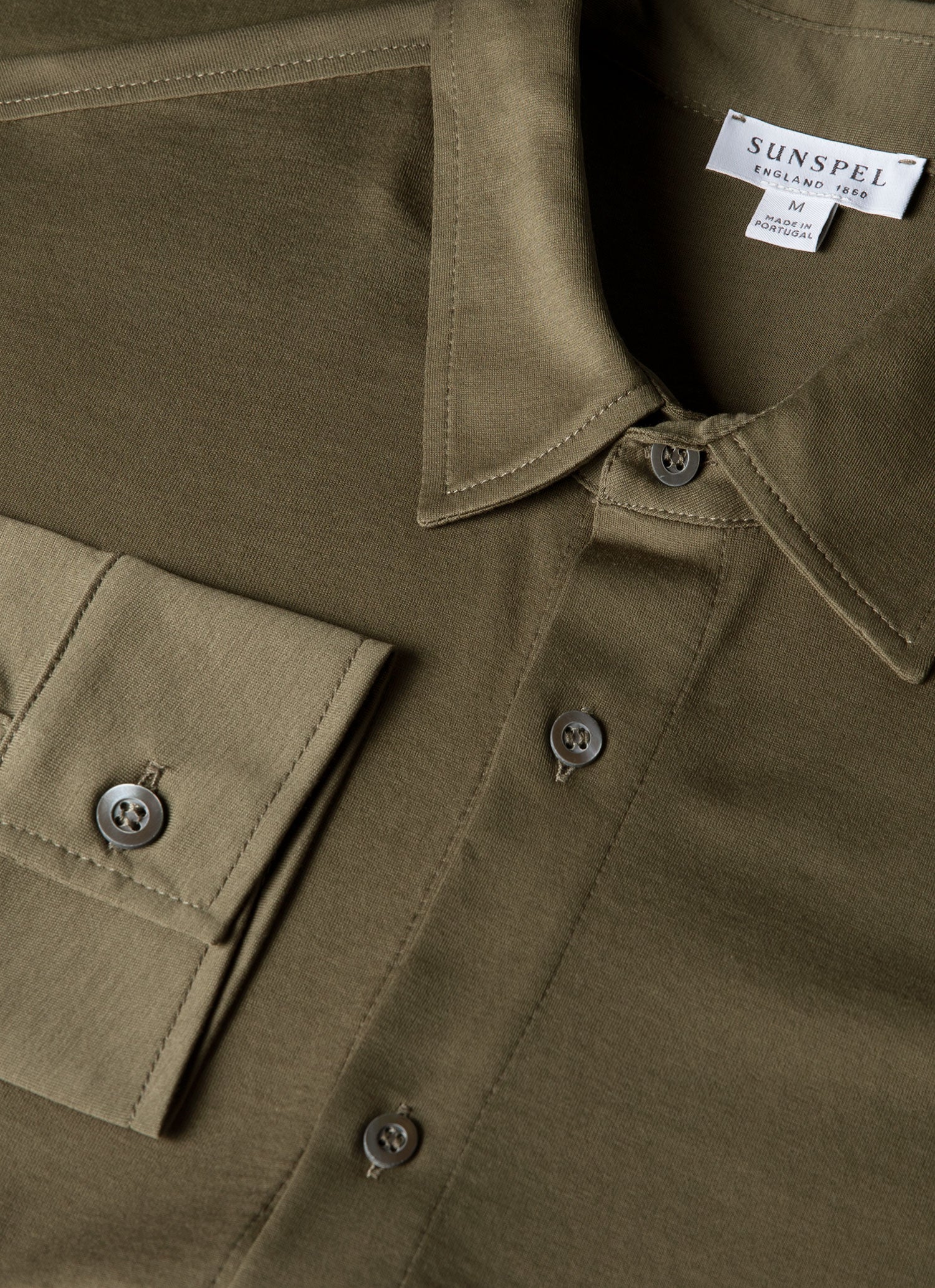 Men's Classic Jersey Shirt in Khaki - Image 4