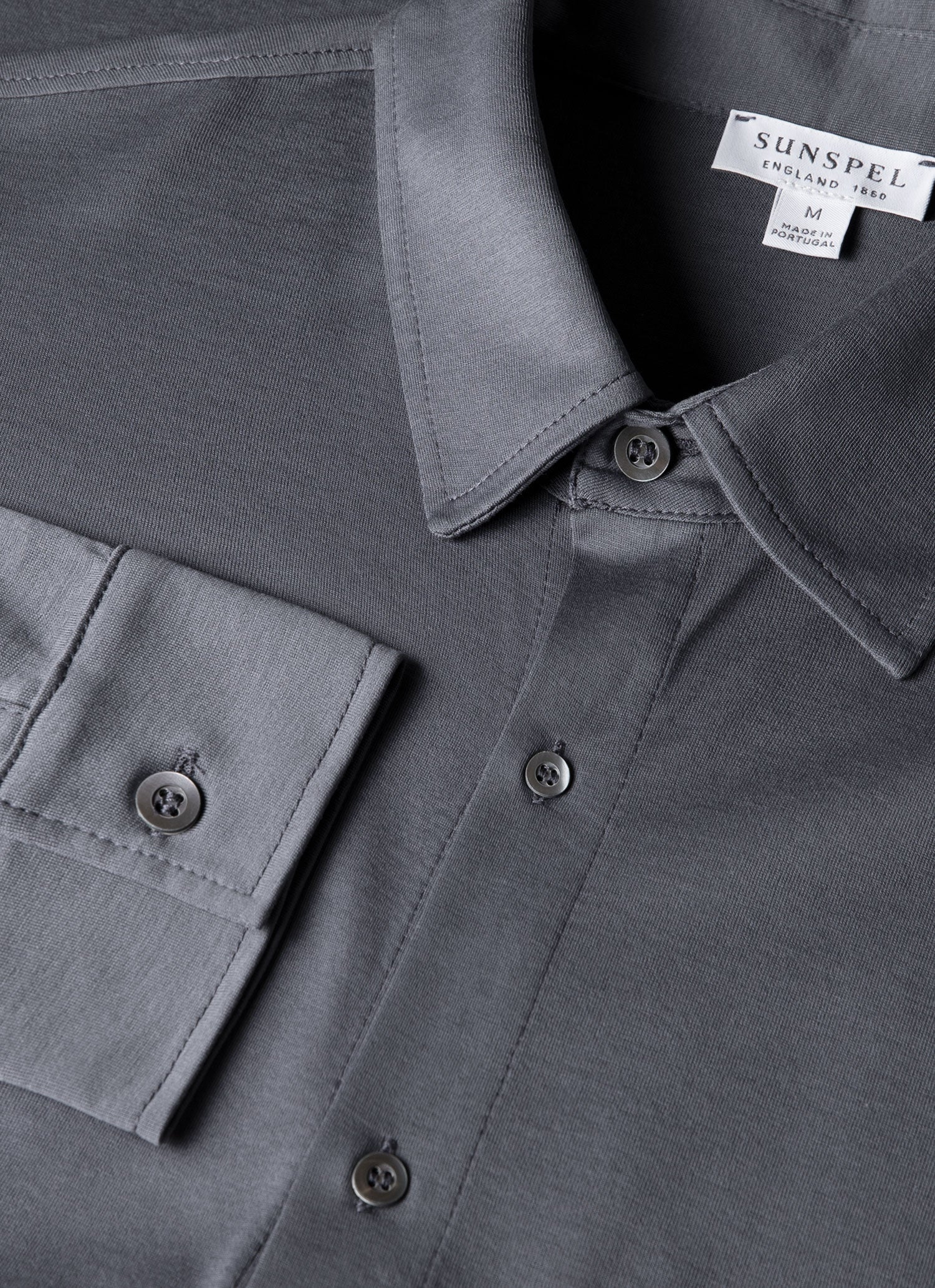 Men's Classic Jersey Shirt in Slate Blue - Image 4