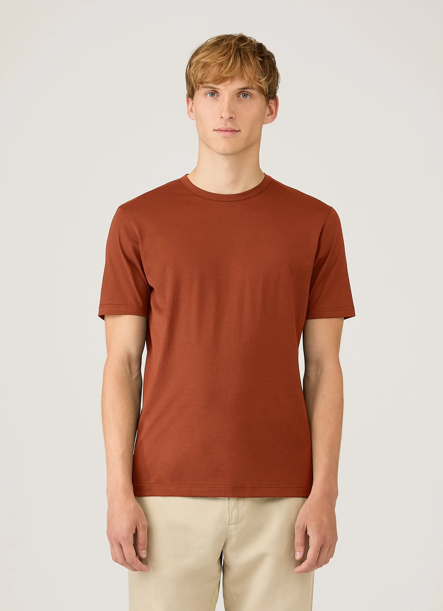 Men's Classic T-shirt in Rust - Image 2