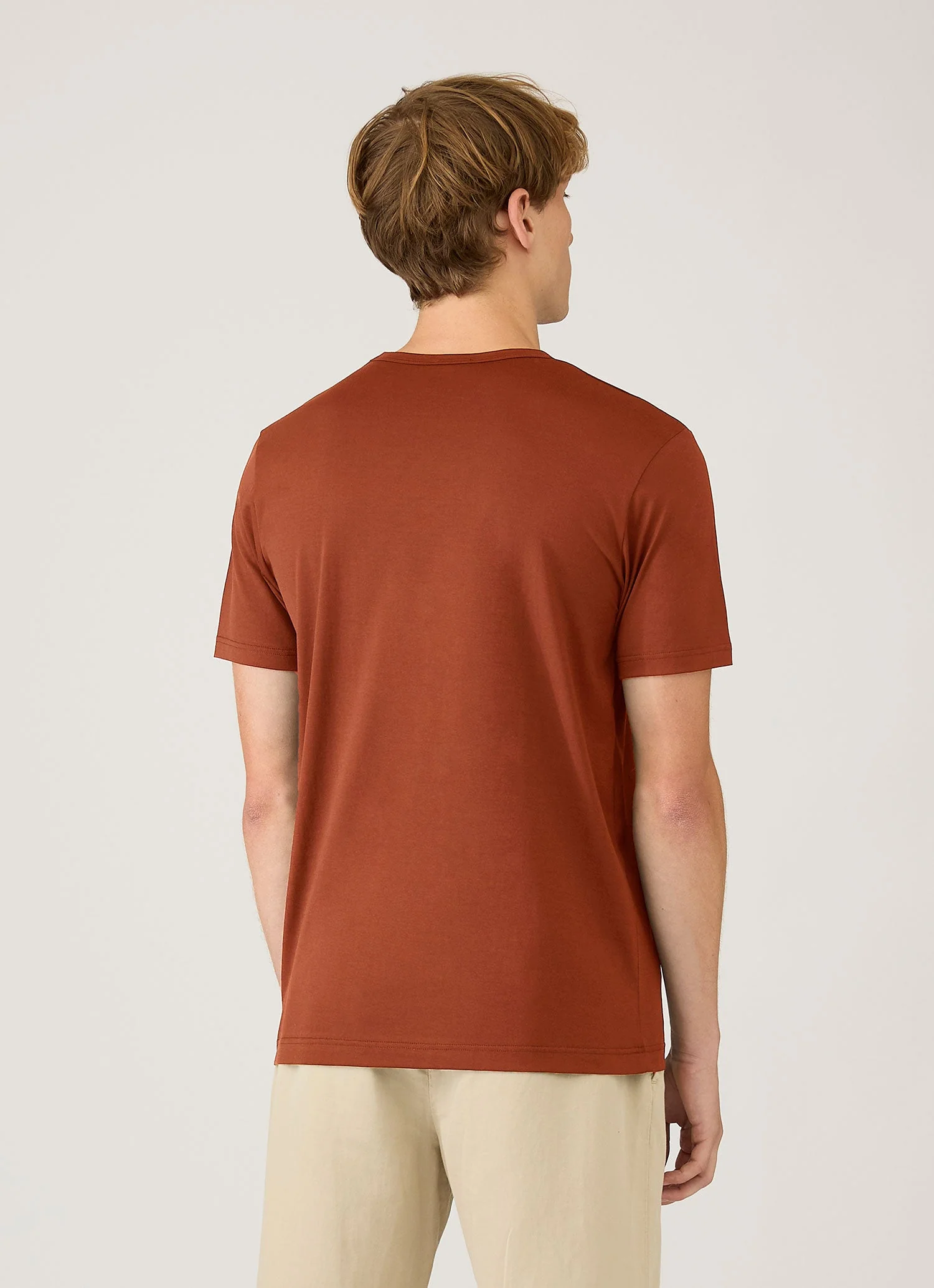 Men's Classic T-shirt in Rust - Image 5