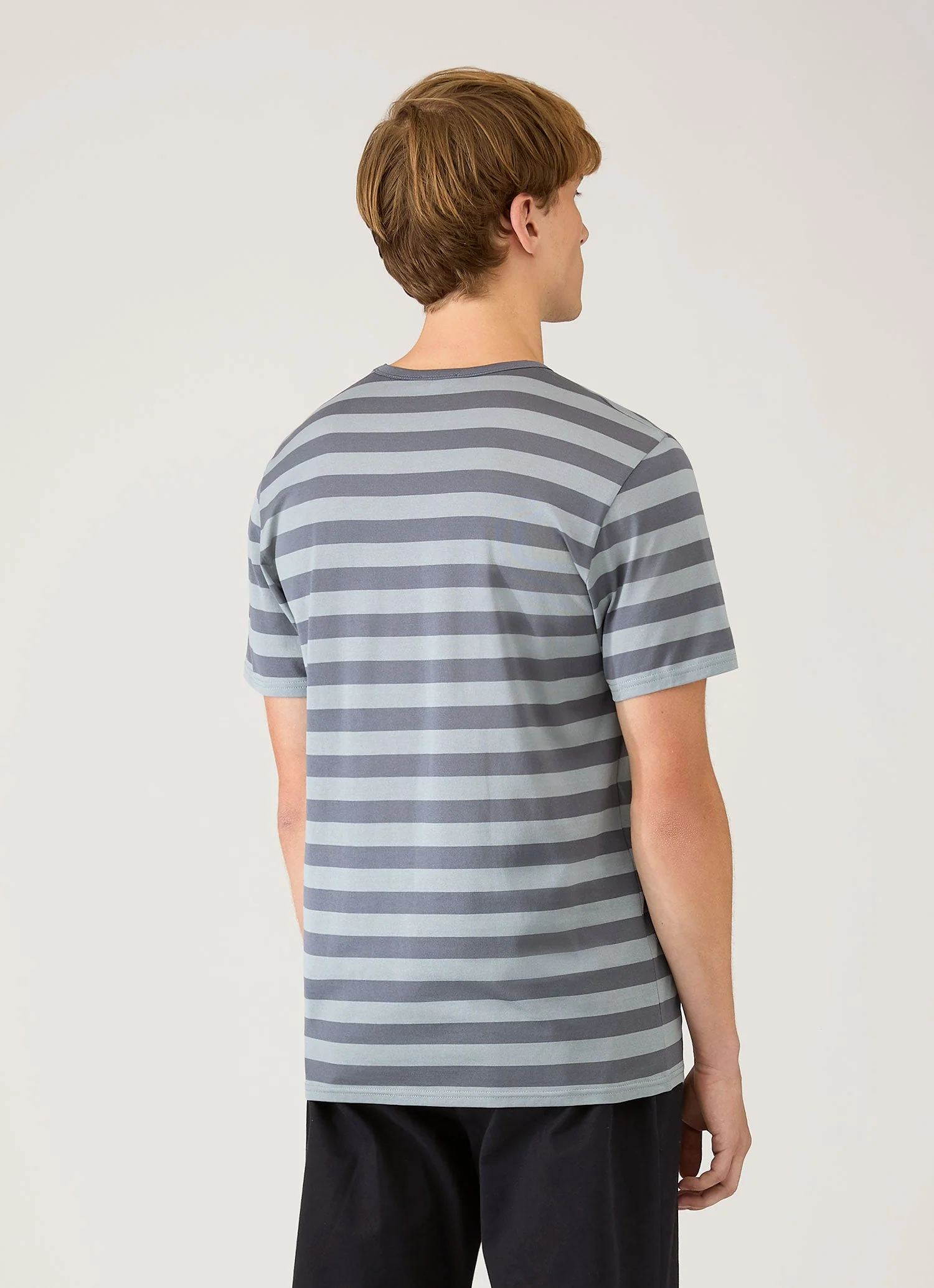 Men's Classic T-shirt in Stone Blue/Slate Blue - Image 5
