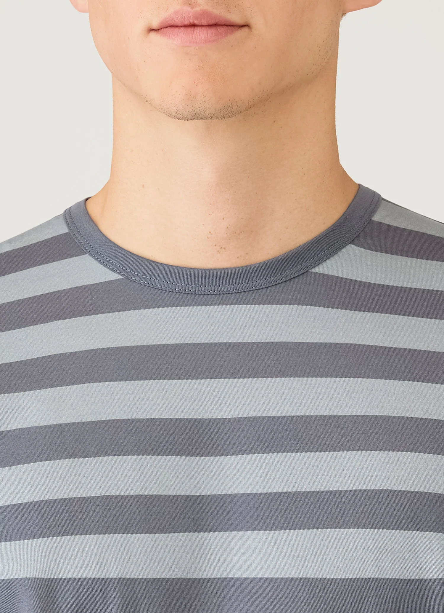 Men's Classic T-shirt in Stone Blue/Slate Blue - Image 6