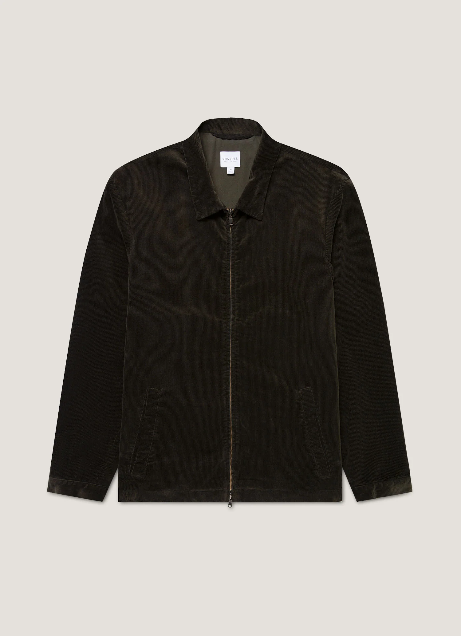 Men's Corduroy Harrington Jacket in Dark Green