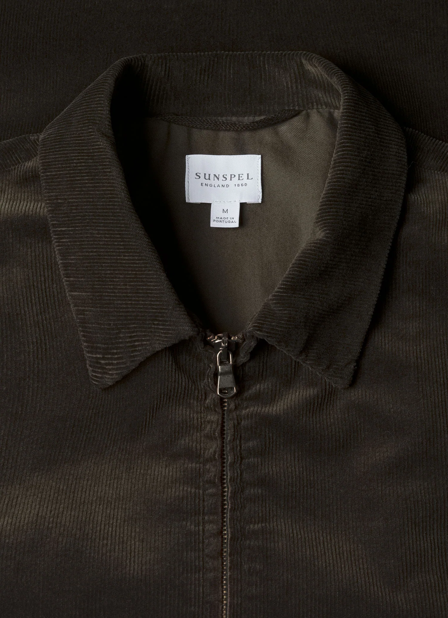 Men's Corduroy Harrington Jacket in Dark Green - Image 4