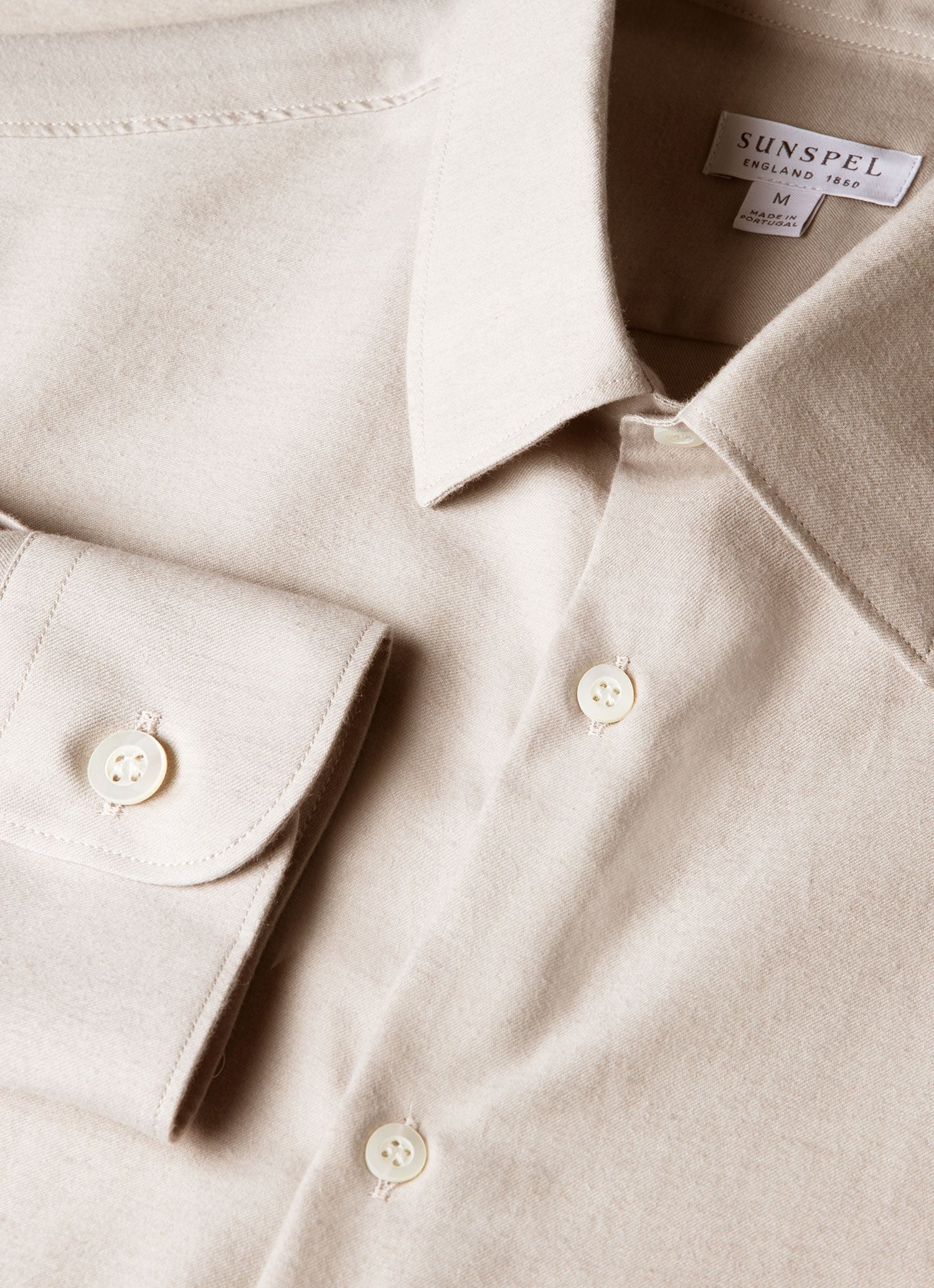 Men's Cotton Cashmere Shirt in Ash - Image 4