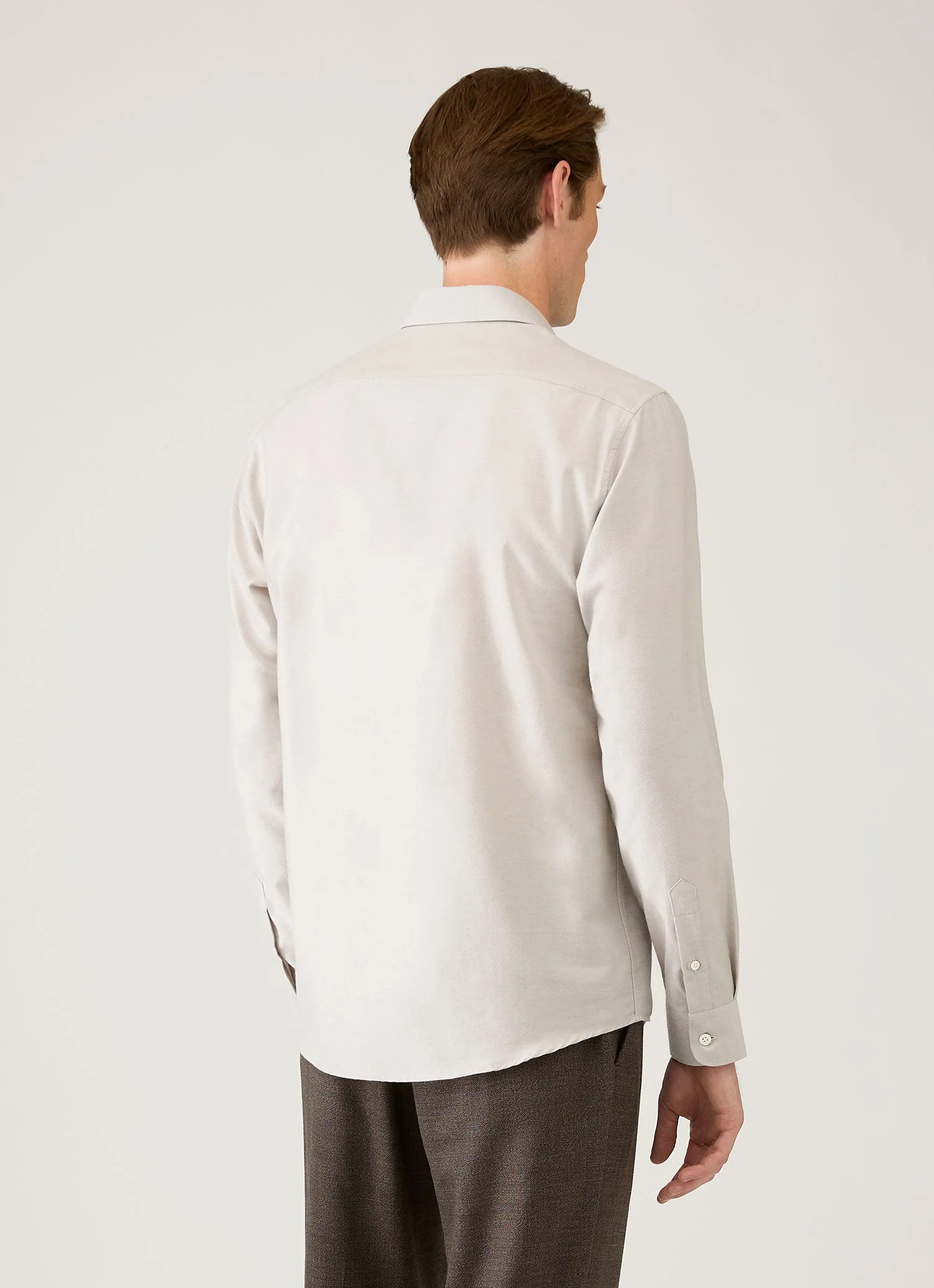 Men's Cotton Cashmere Shirt in Ash - Image 5