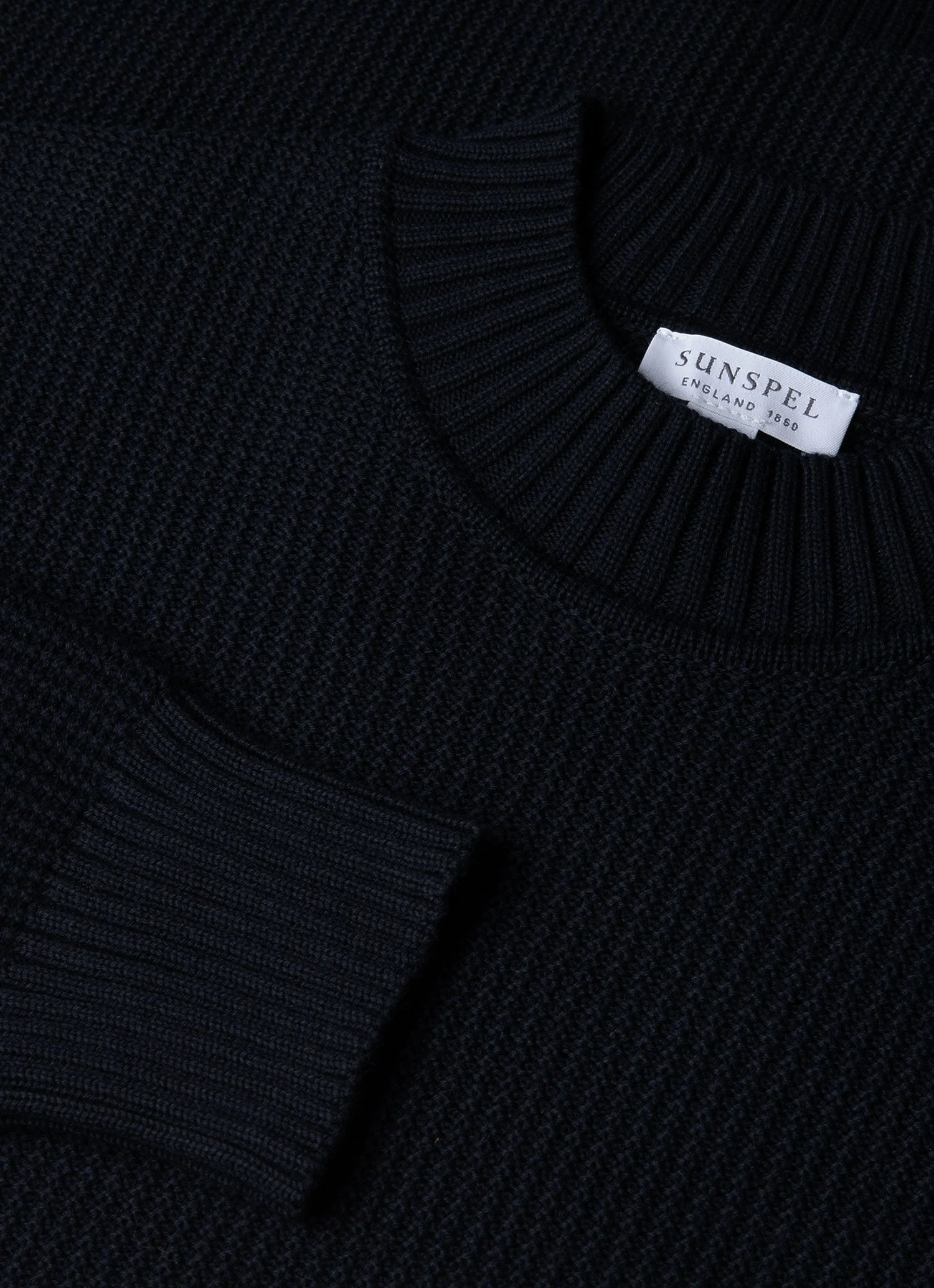 Men's Cotton Crew Neck Jumper in Navy - Image 4