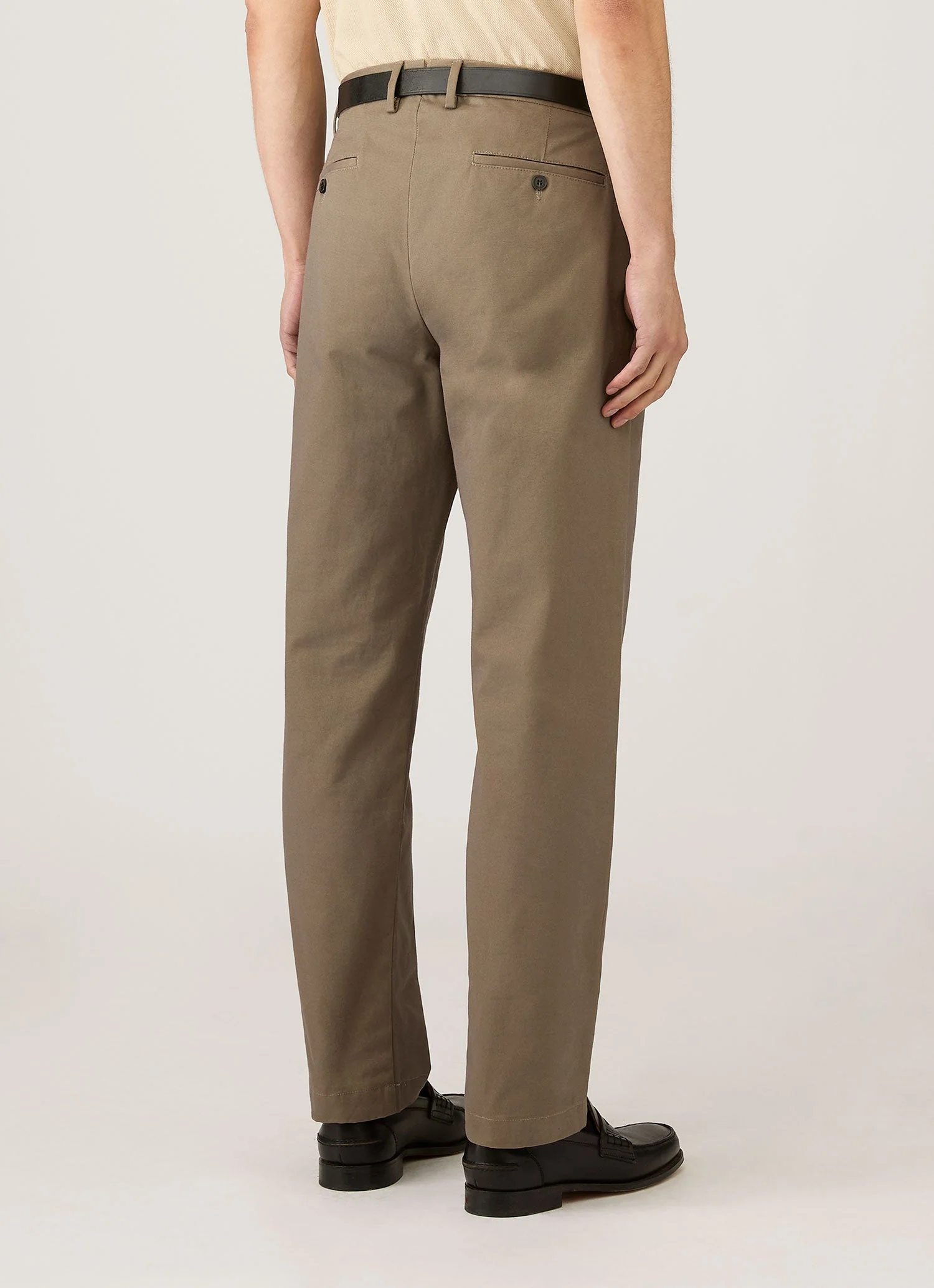 Men's Cotton Drill Trouser in Dark Stone - Image 5