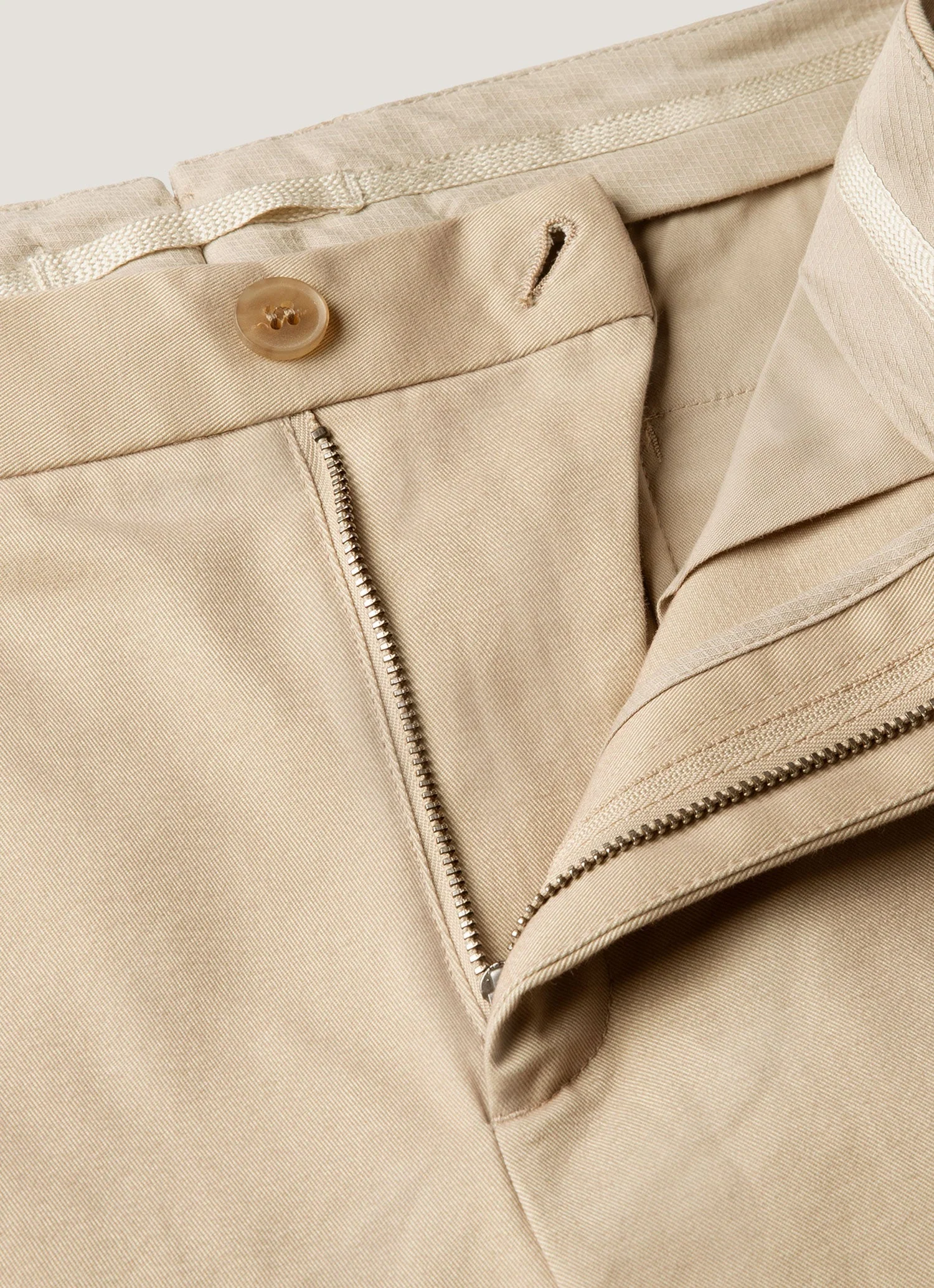 Men's Cotton Drill Trouser in Light Stone - Image 4
