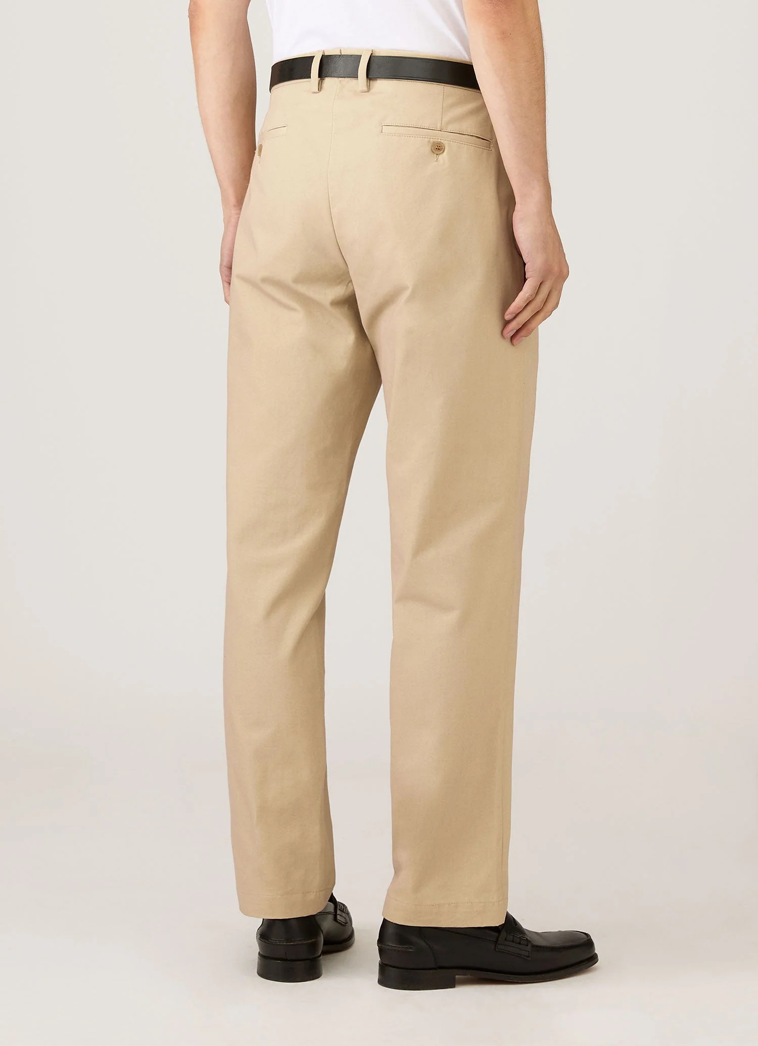 Men's Cotton Drill Trouser in Light Stone - Image 5