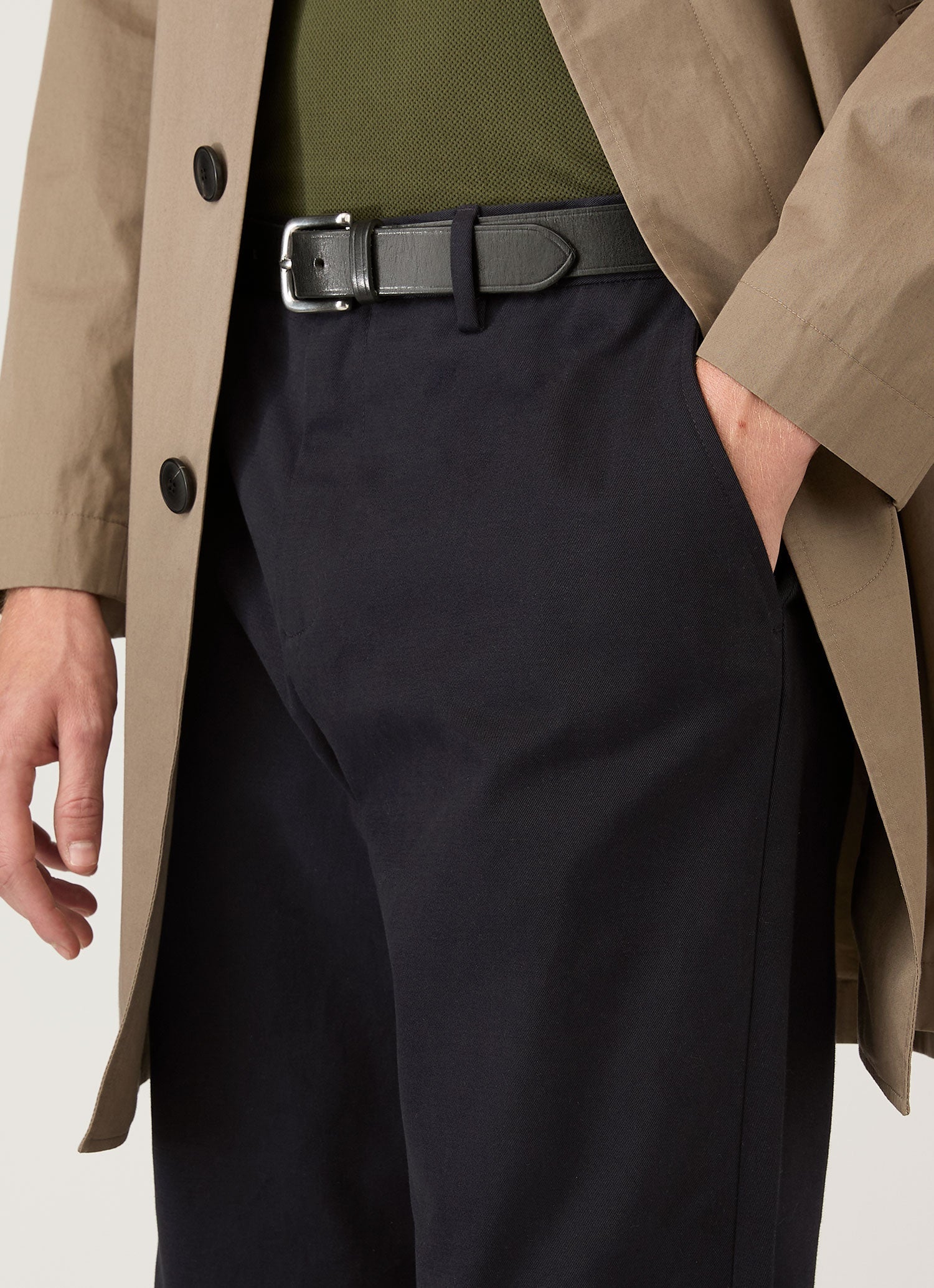 Men's Cotton Drill Trouser in Navy - Image 6