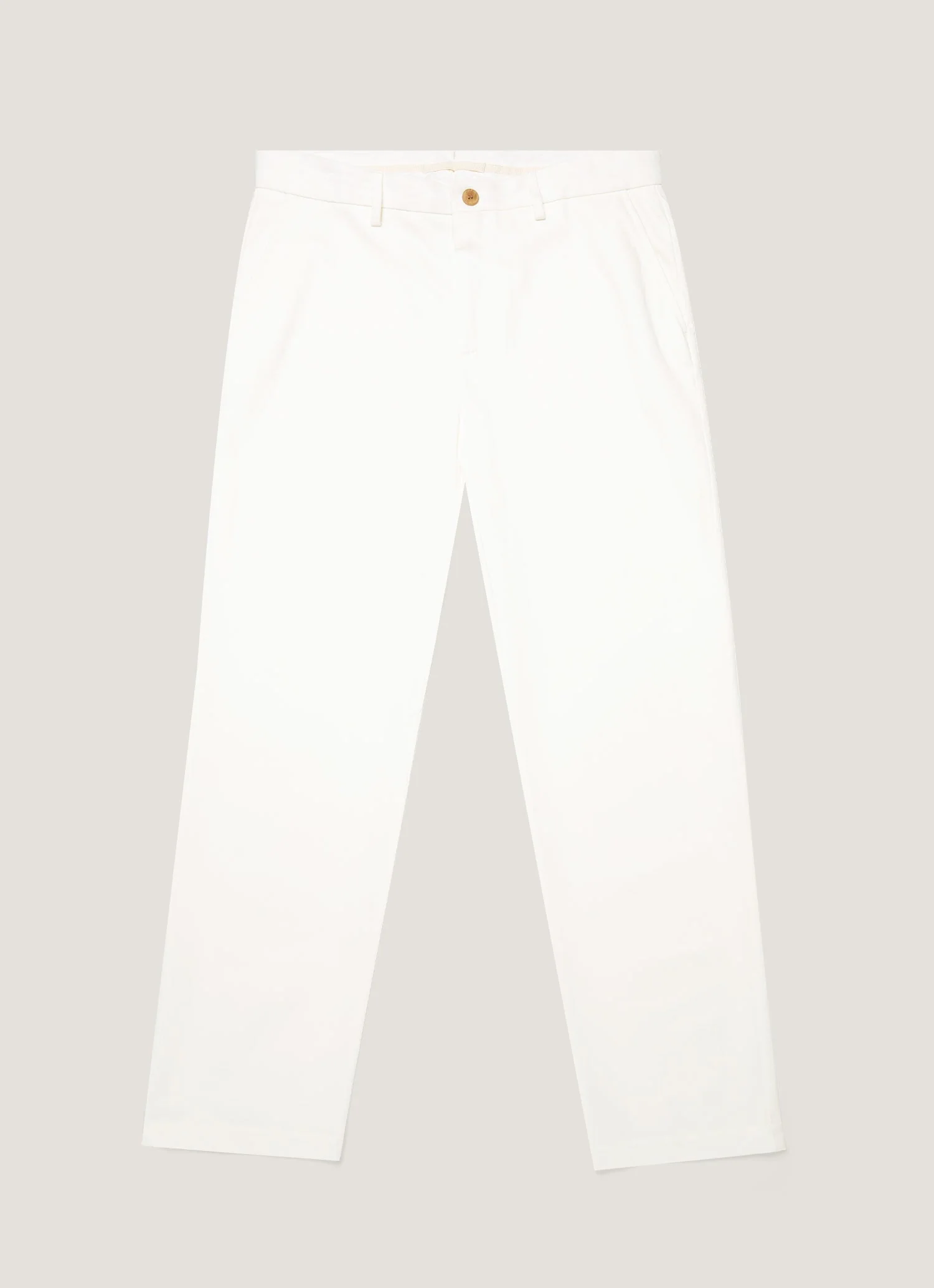 Men's Cotton Drill Trouser in Warm White