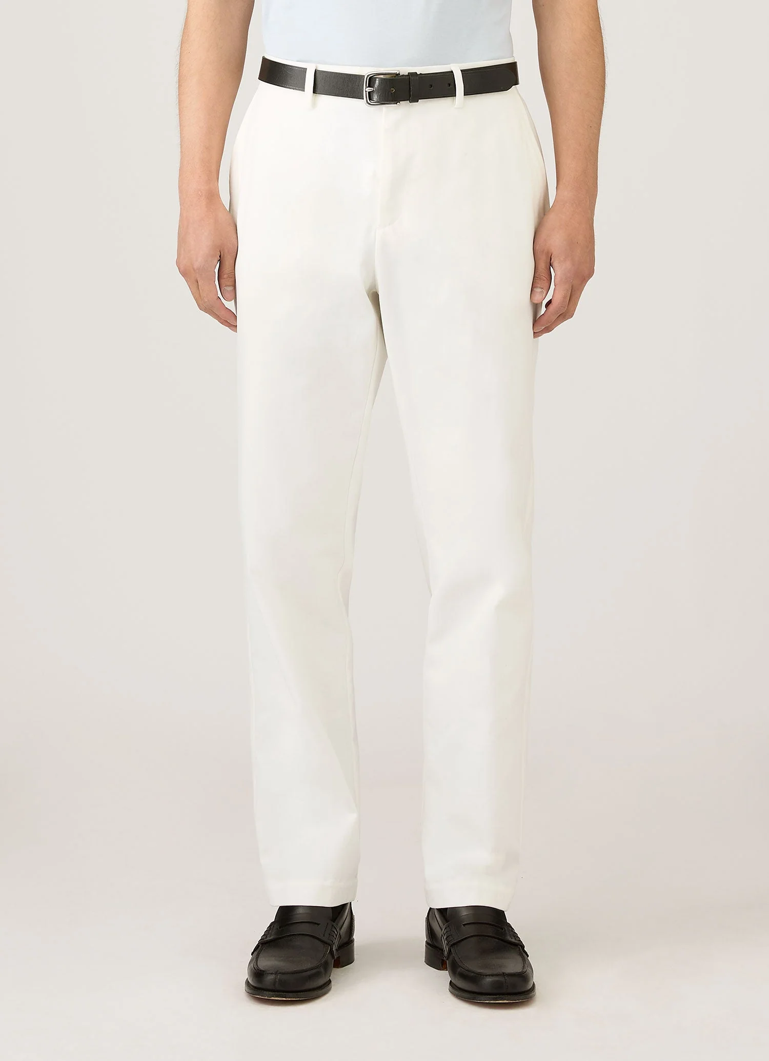 Men's Cotton Drill Trouser in Warm White - Image 2