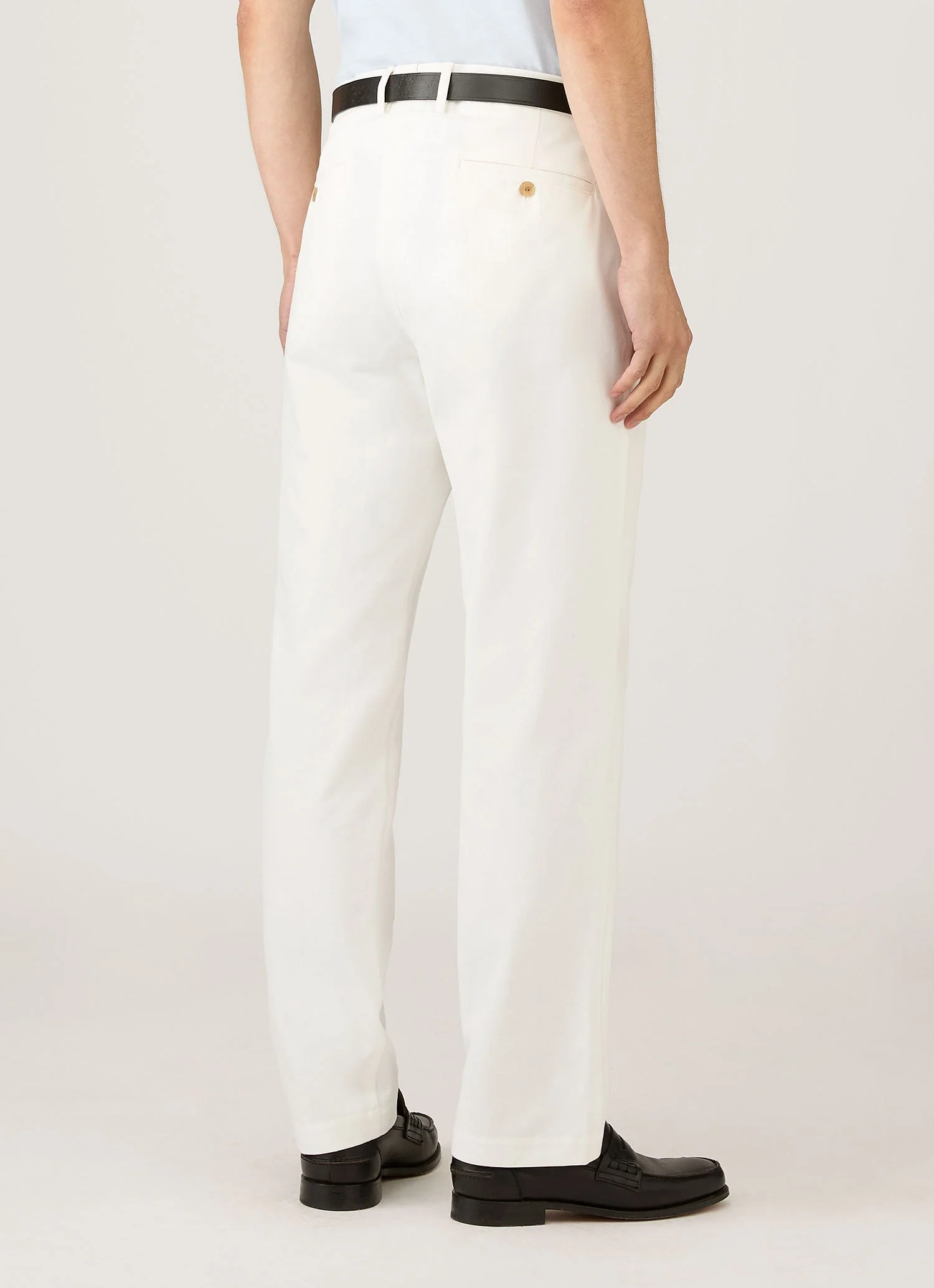 Men's Cotton Drill Trouser in Warm White - Image 5
