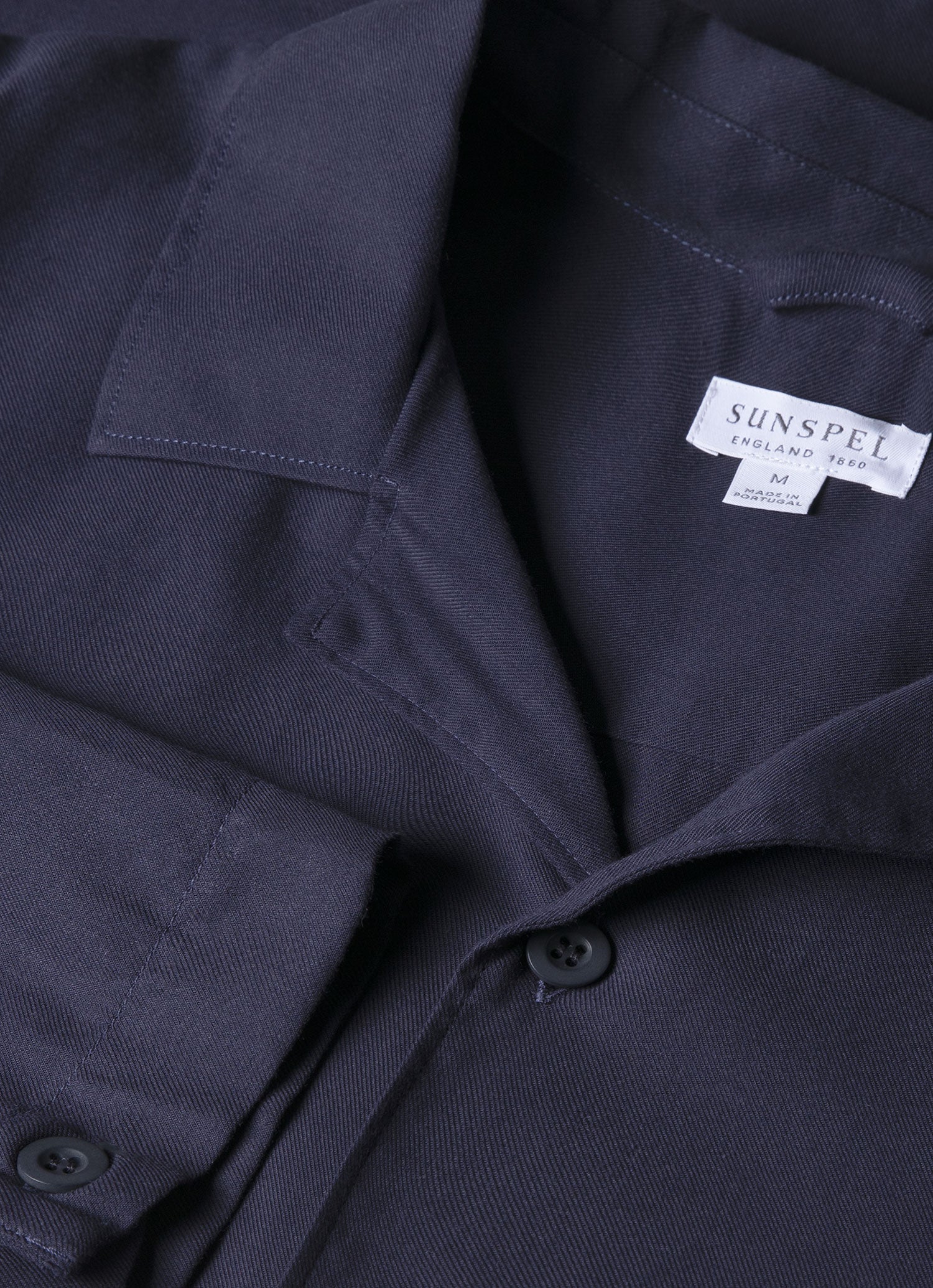 Men's Cotton Flannel Pyjama Shirt in Navy - Image 4