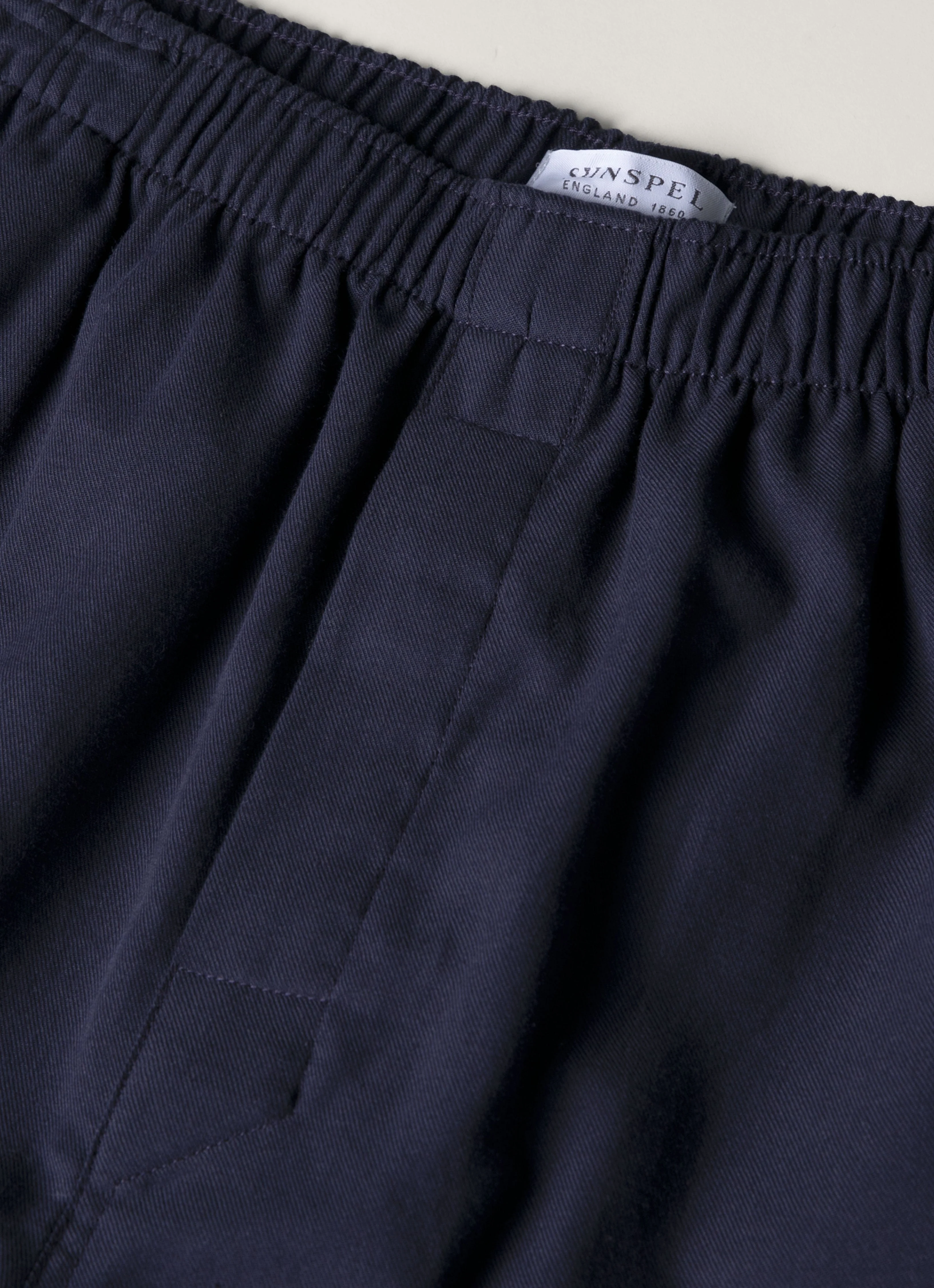 Men's Cotton Flannel Pyjama Set in Navy - Image 6