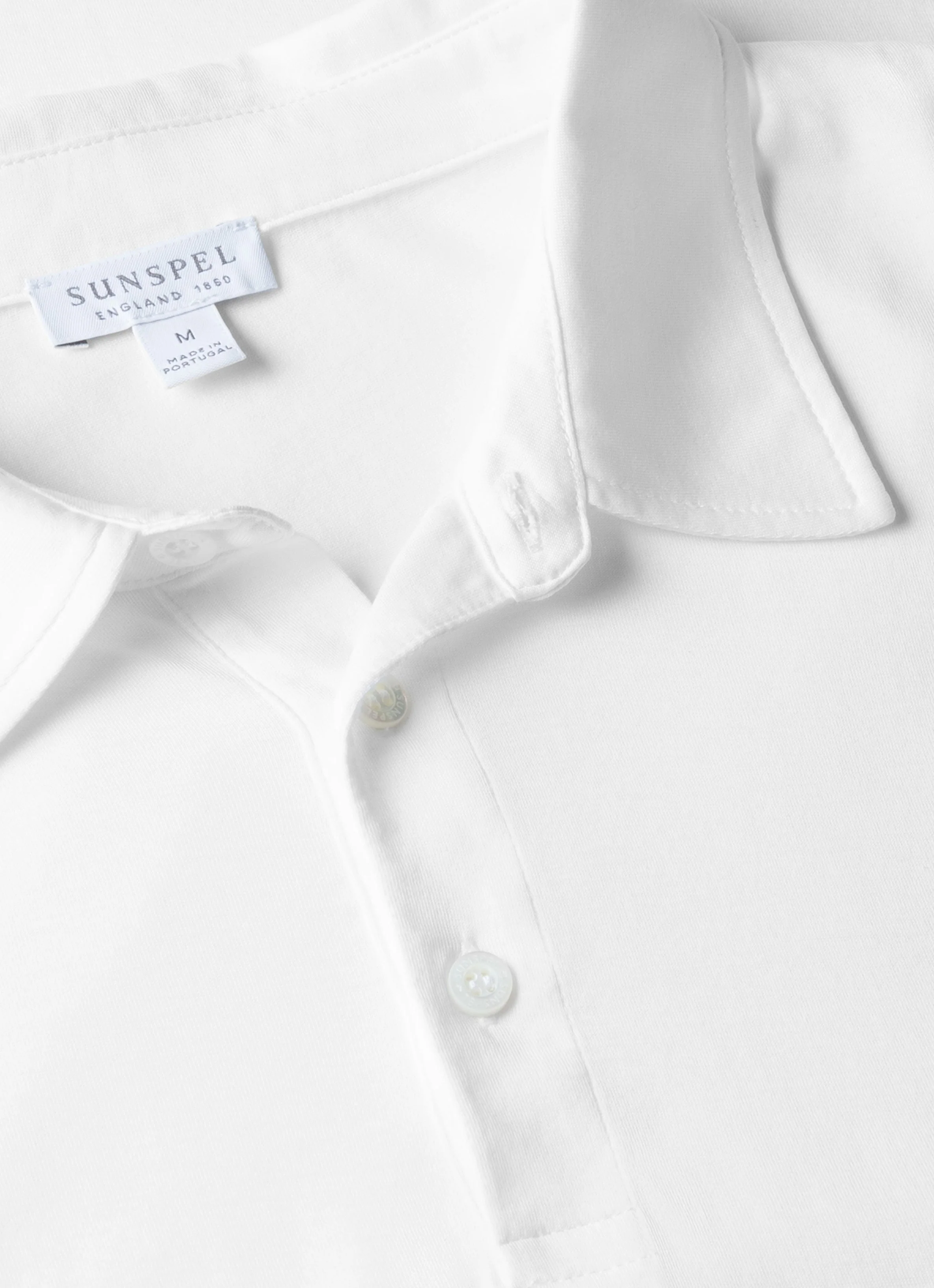 Men's Jersey Classic Polo Shirt in White - Image 4