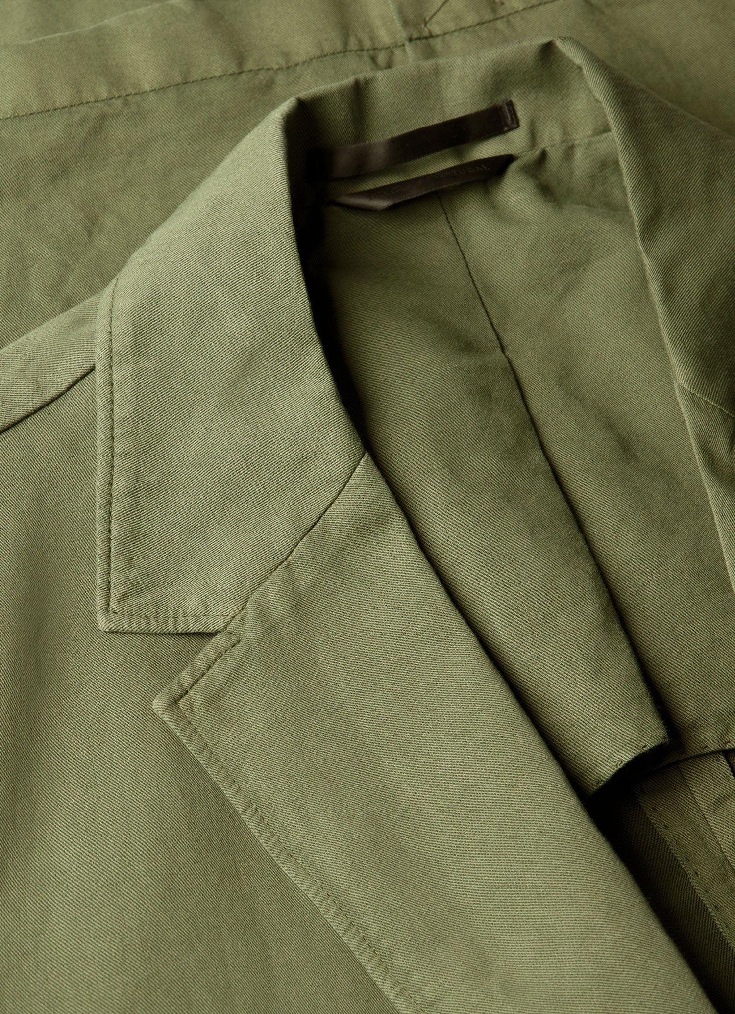 Men's Cotton Linen Blazer in Deep Olive - Image 4