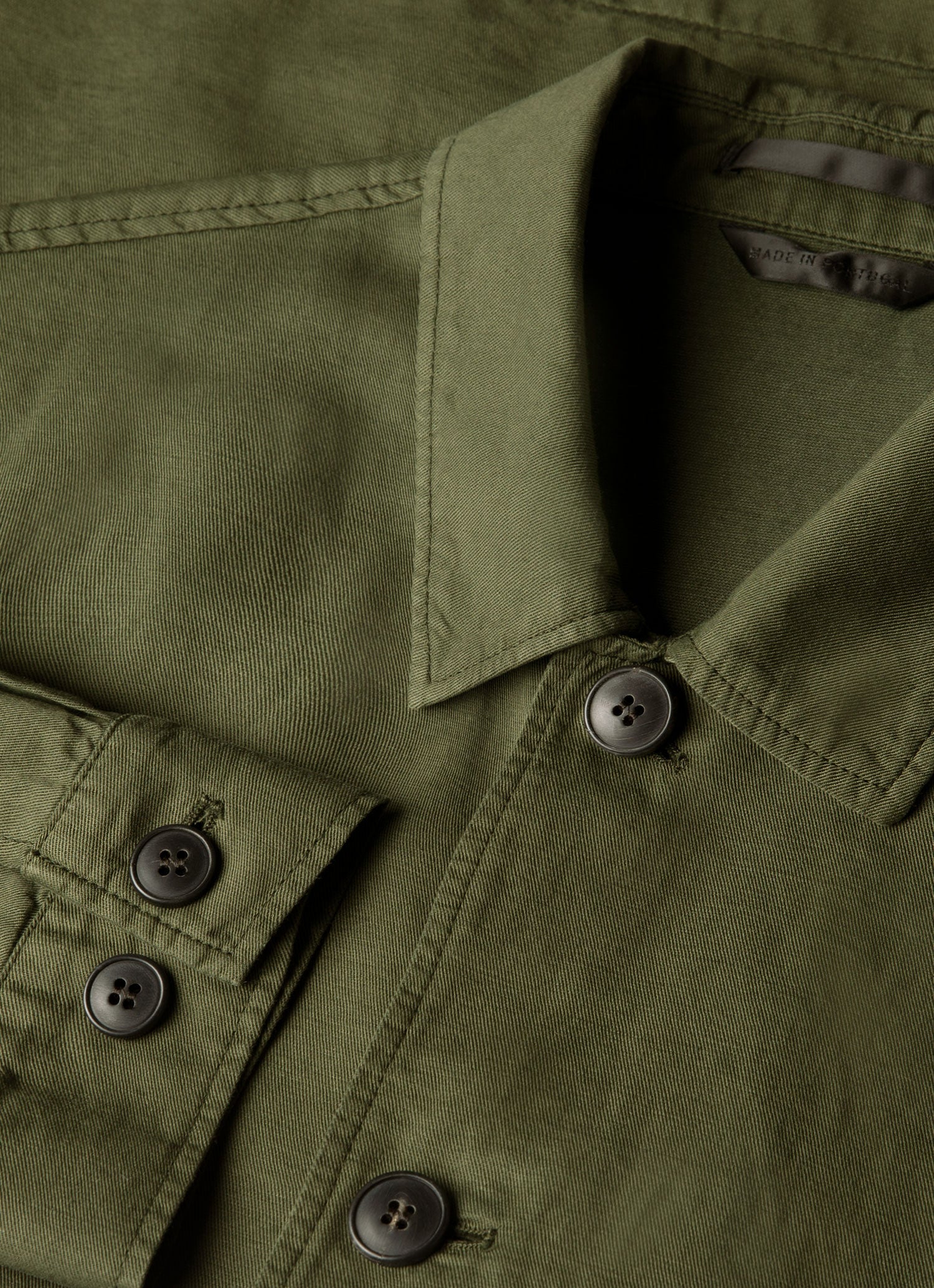 Men's Cotton Linen Jacket in Deep Olive - Image 4