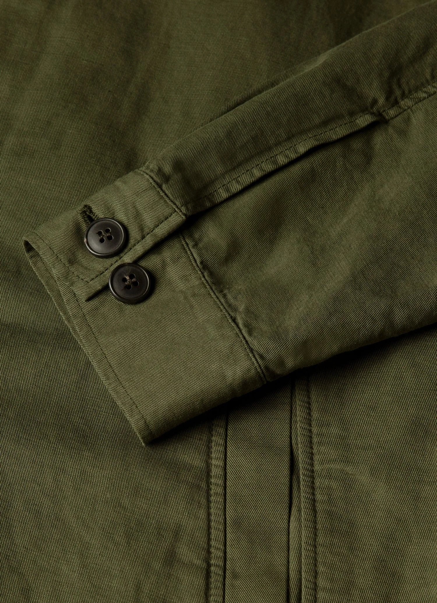 Men's Cotton Linen Jacket in Deep Olive - Image 7