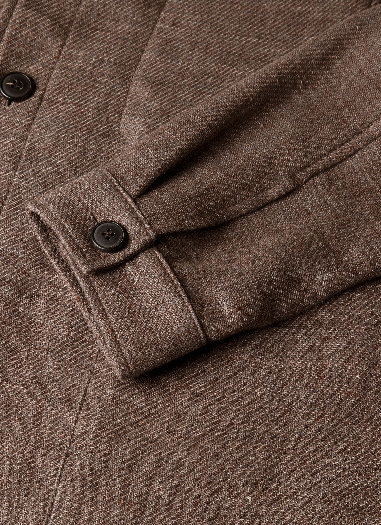 Men's Cotton Linen Twill Twin Pocket Jacket in Dark Cedar - Image 7