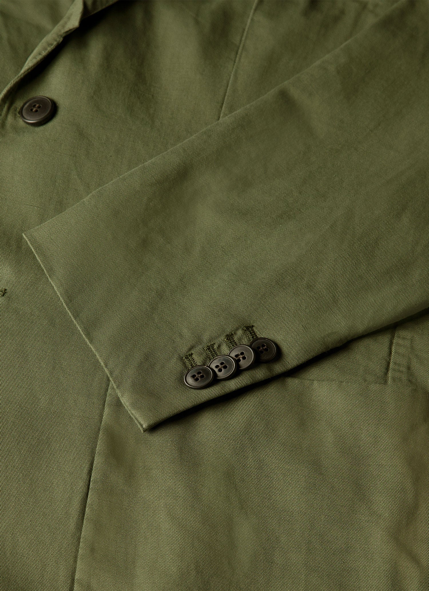 Men's Cotton Linen Two-Piece Suit in Deep Olive - Image 5