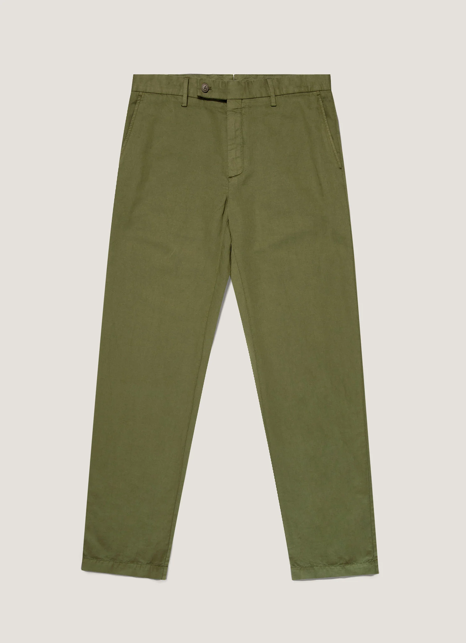 Men's Cotton Linen Two-Piece Suit in Deep Olive - Image 6